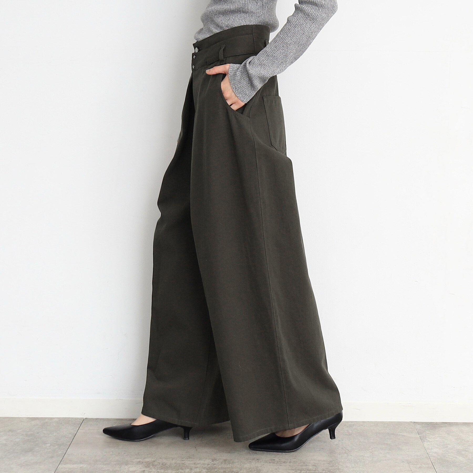 THE SHOP TK「【ヒルナンデス！で紹介】チノタックワイドパンツ /洗える」|その他|