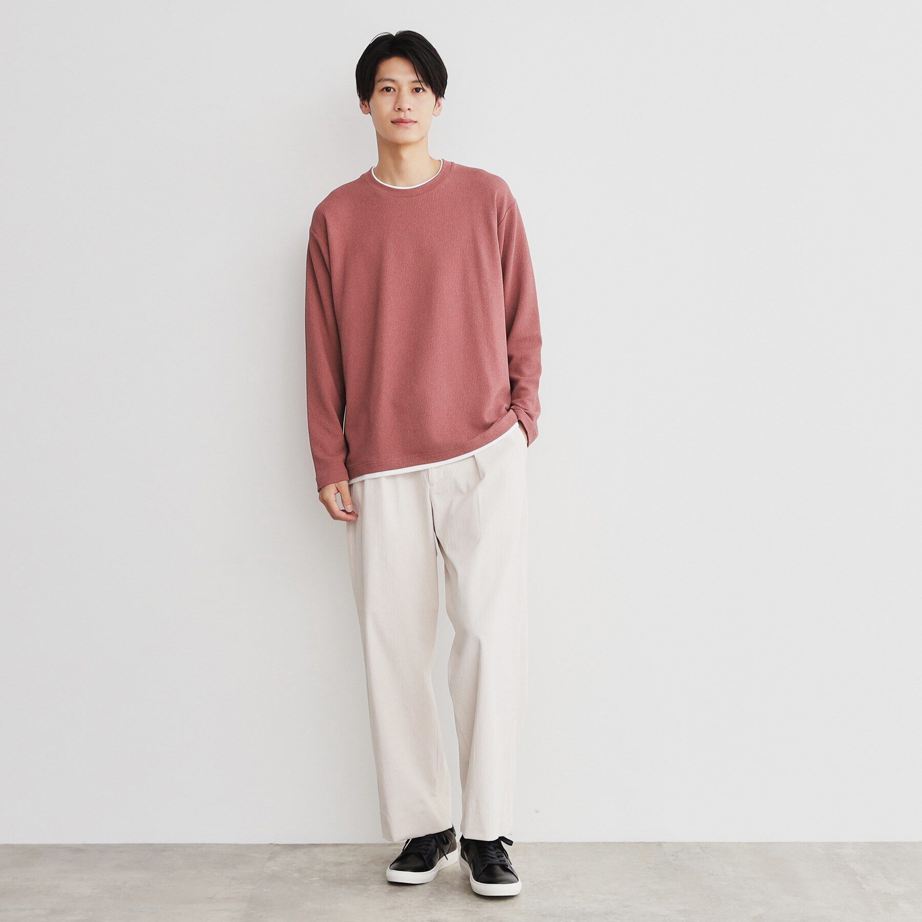 THE SHOP TK「杢ふくれフェイクレイヤードプルオーバー」|Tシャツ・カットソー|