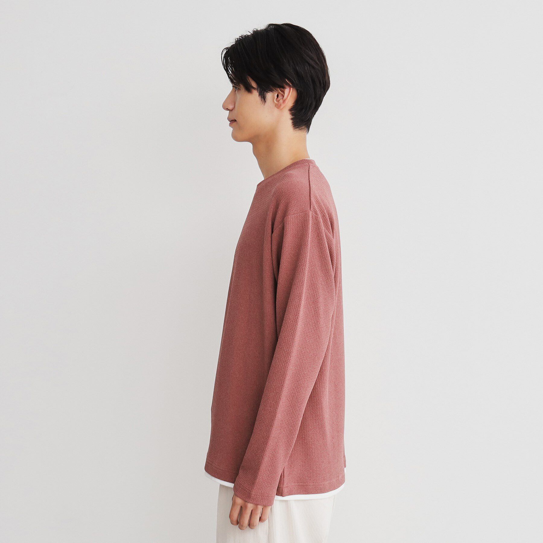 THE SHOP TK「杢ふくれフェイクレイヤードプルオーバー」|Tシャツ・カットソー|