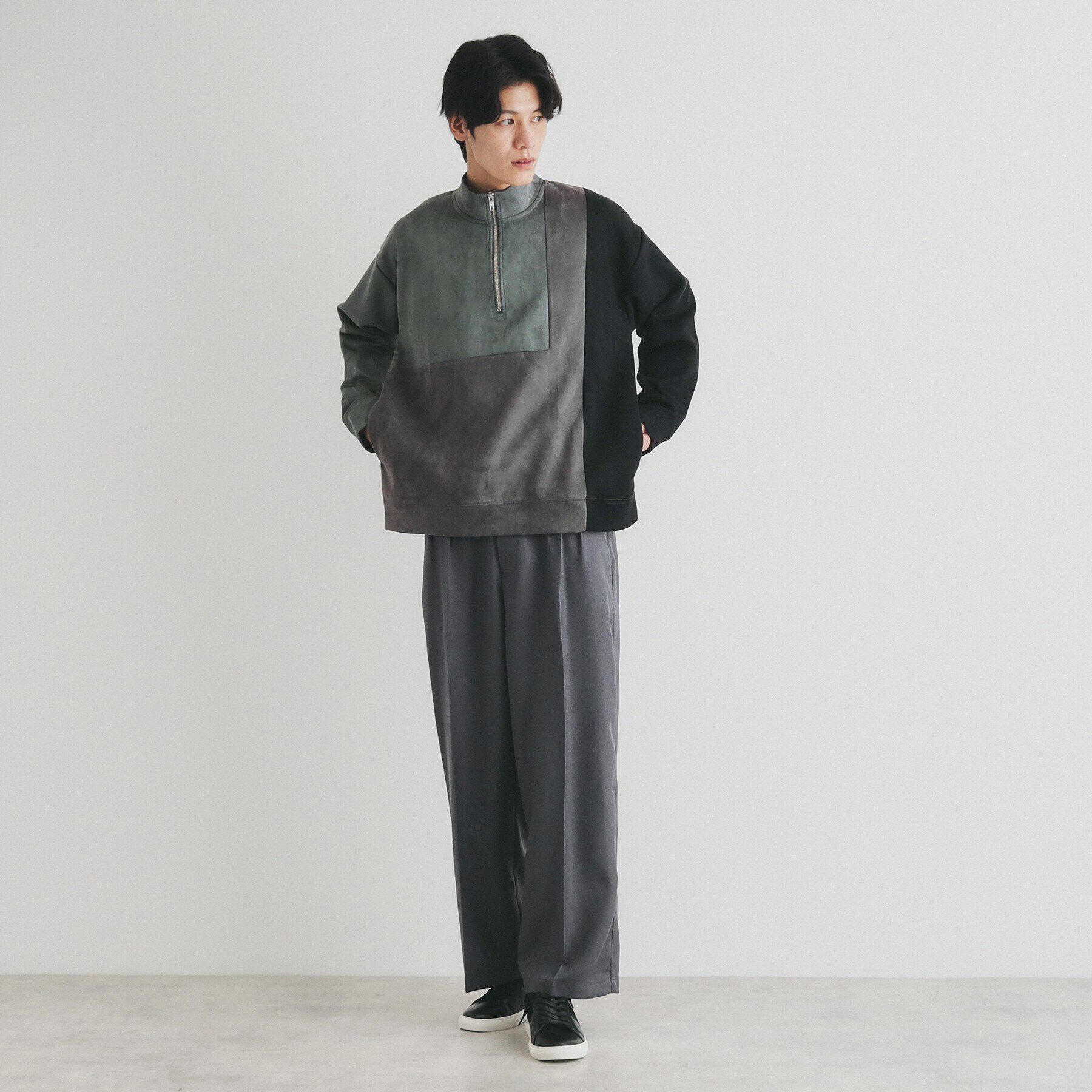 THE SHOP TK「スウェードライクハーフジッププルオーバー」|Tシャツ・カットソー|