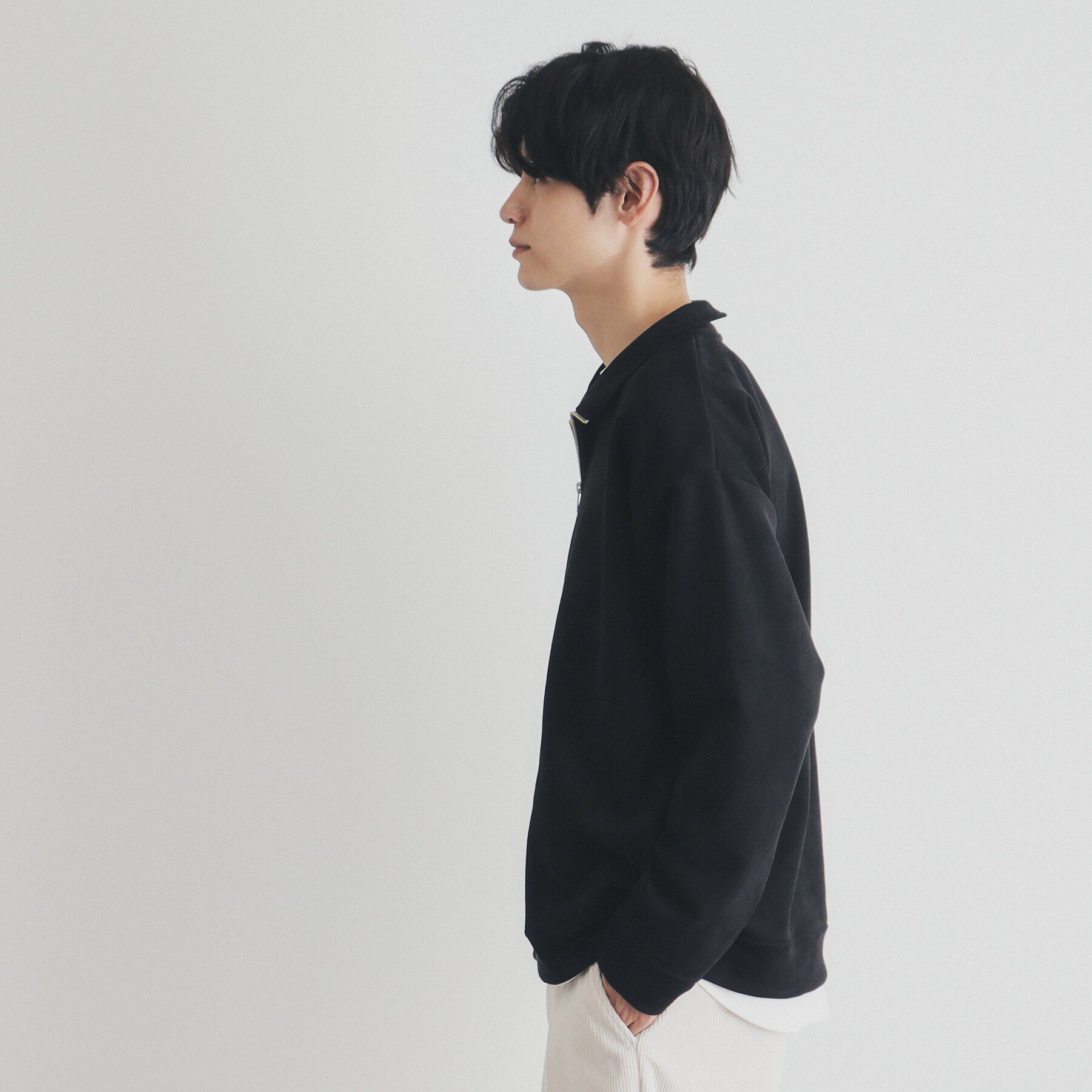 THE SHOP TK「スウェードライクハーフジッププルオーバー」|Tシャツ・カットソー|