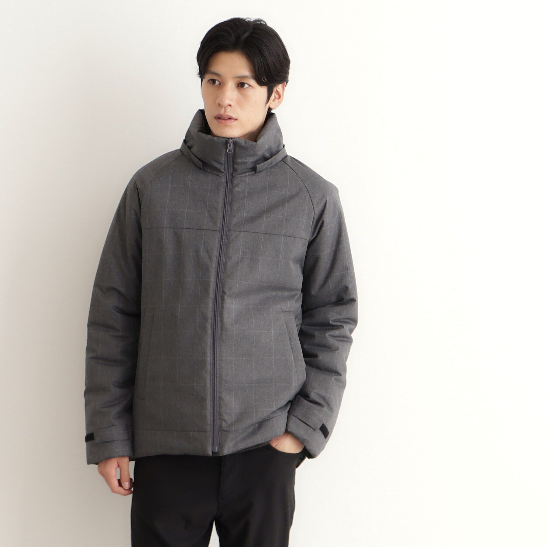 THE SHOP TK「SORONA中綿フードブルゾン 蓄熱／保温／洗える／防風／撥水／ビジネス対応可」|ダウン|