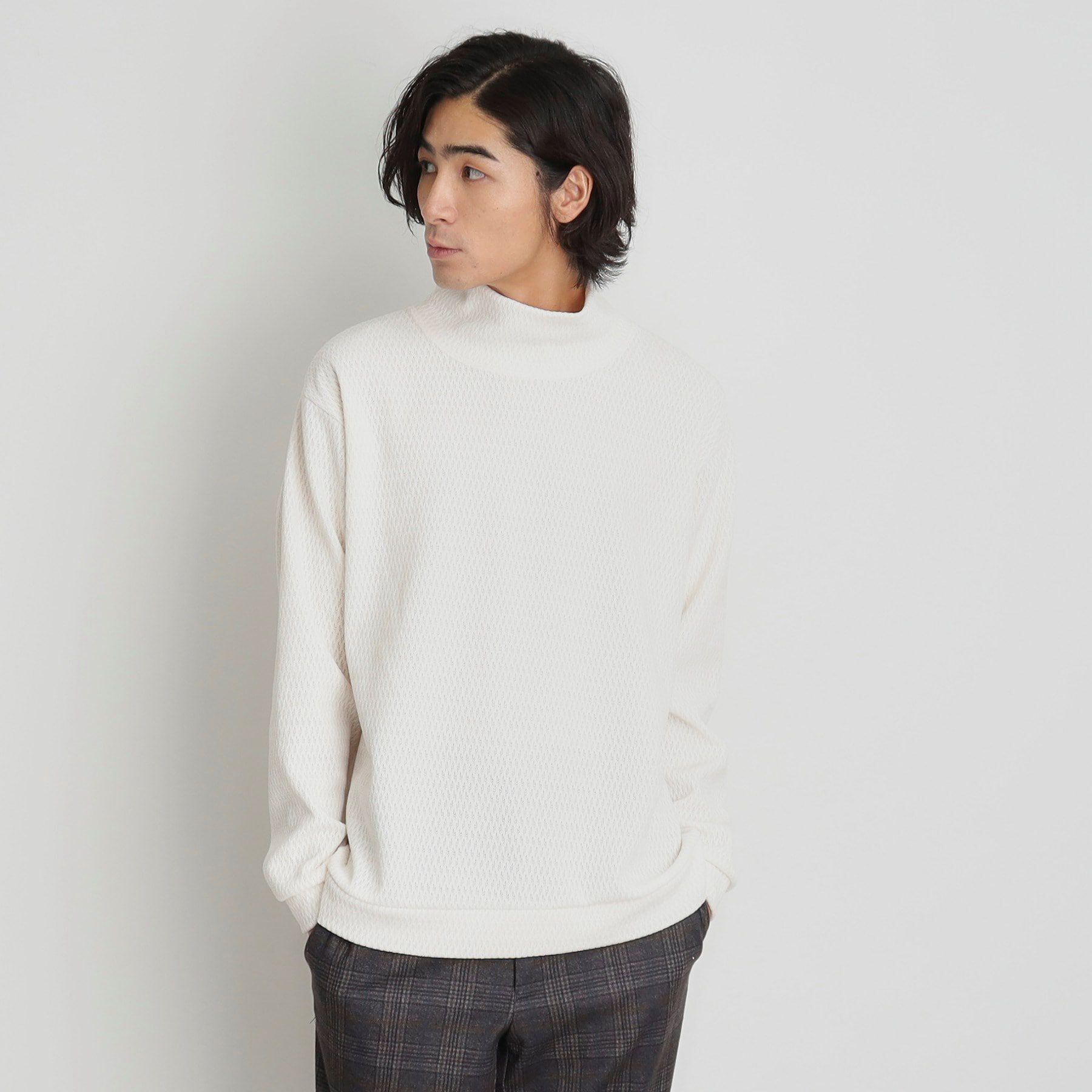 THE SHOP TK「シェニールハイネックプルオーバー」|Tシャツ・カットソー|オフホワイト(003