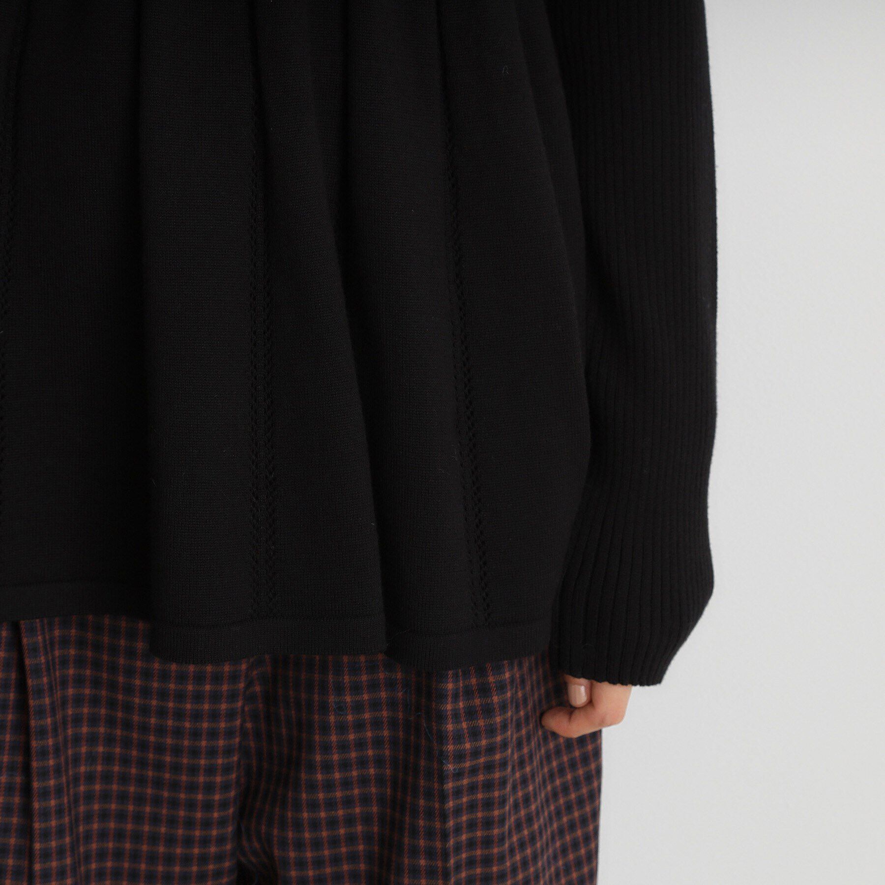 THE SHOP TK「切り替えペプラムニット【洗える】」|ニット・セーター|