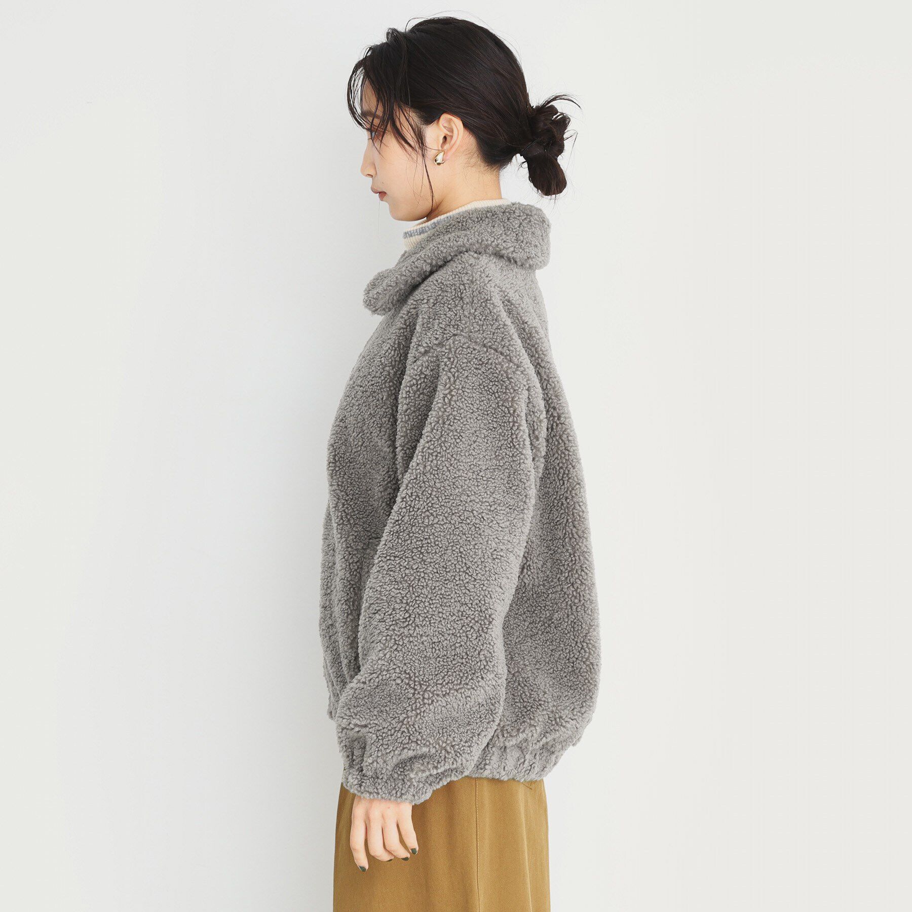 THE SHOP TK「【もこもこあたたか】マシュマロボアジップブルゾン」|ブルゾン・スタジャン|