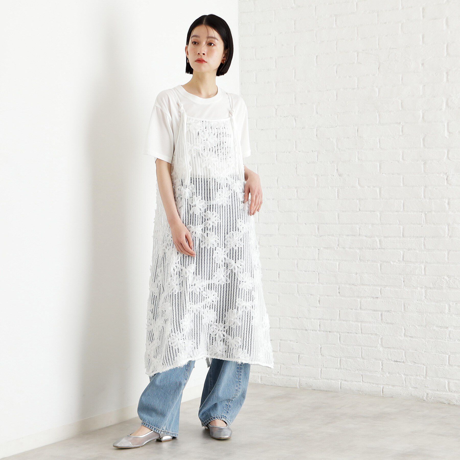 THE SHOP TK「3Dレースキャミワンピ」|ワンピース|