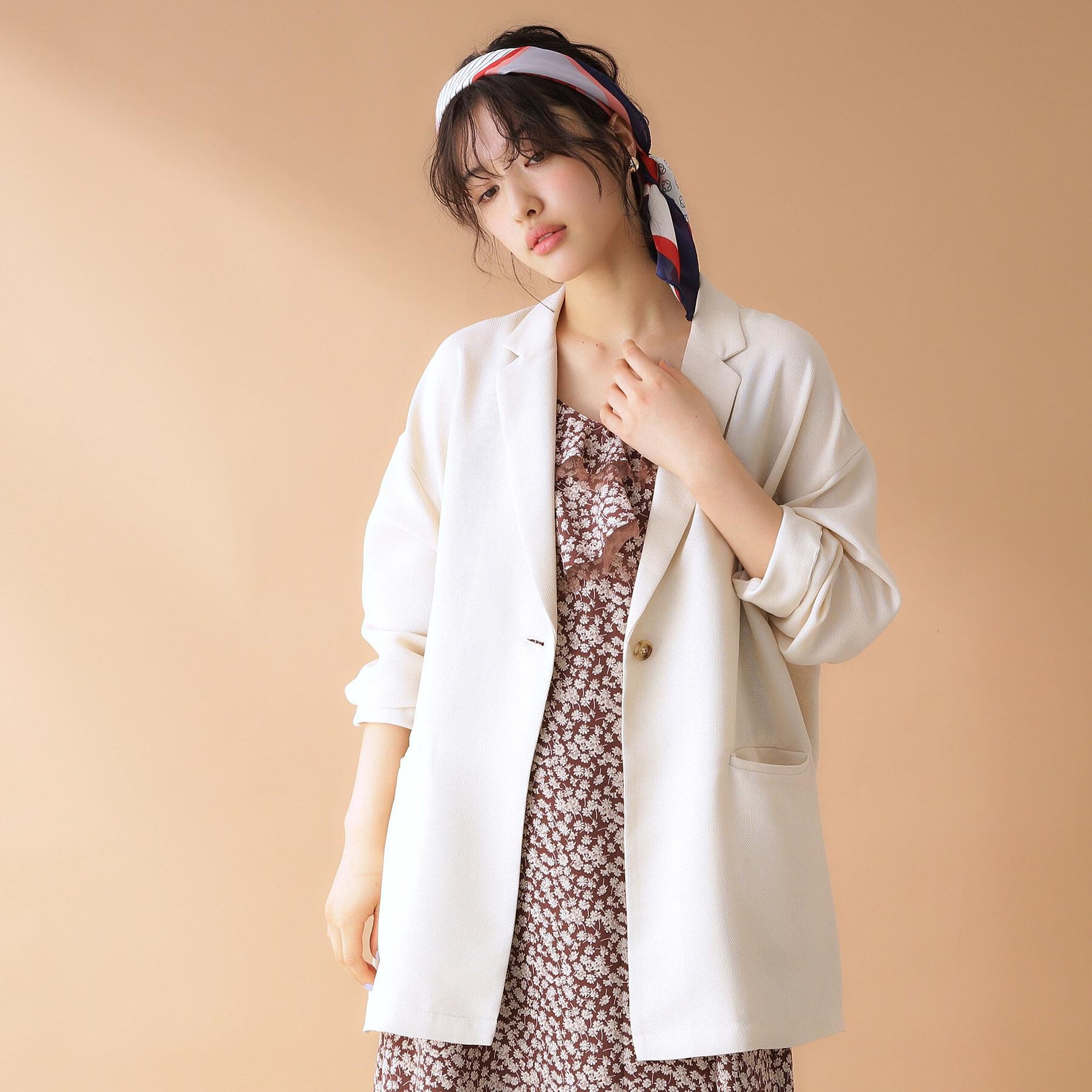 THE SHOP TK「パナマメッシュジャケット」|テーラードジャケット|アイボリー(004)