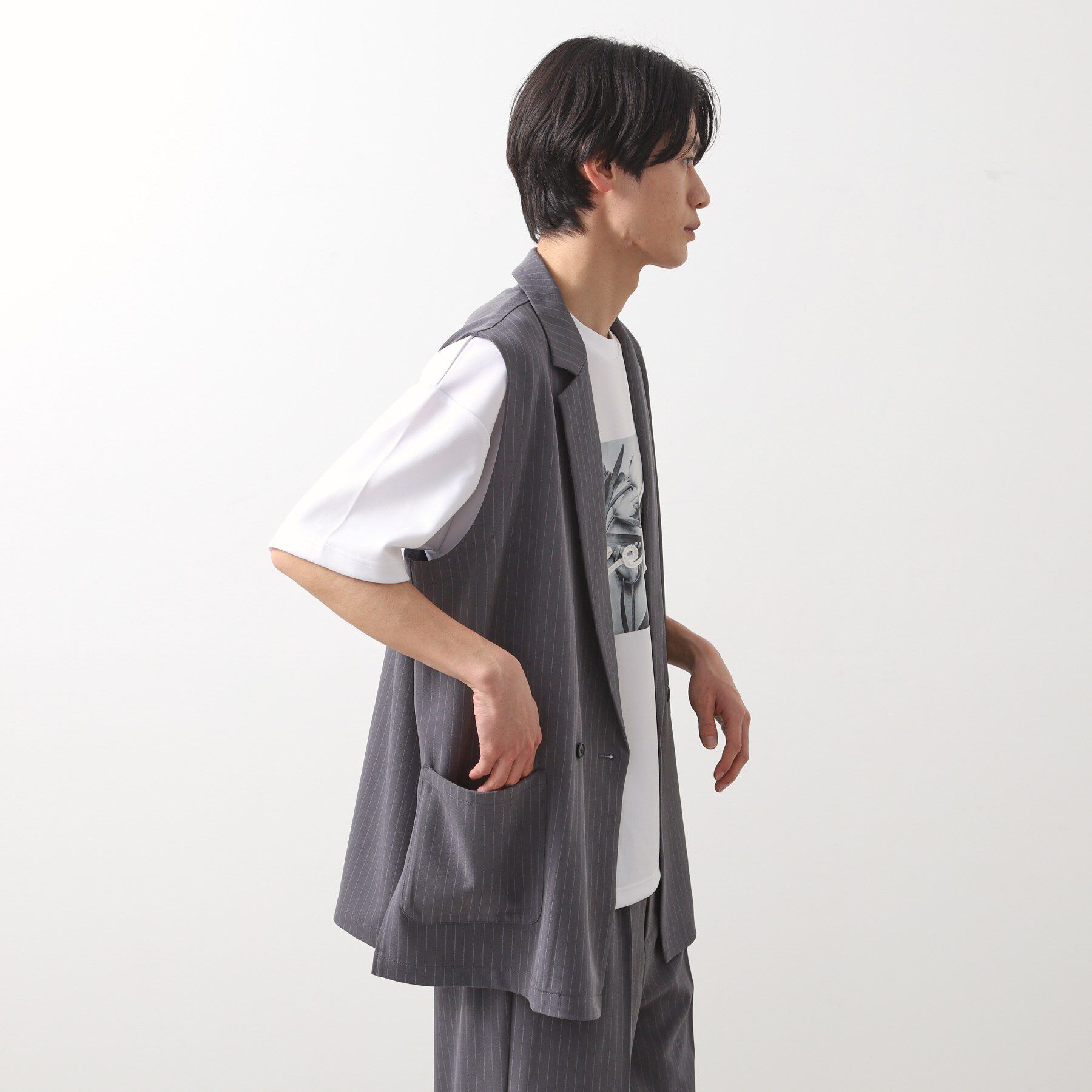 THE SHOP TK「ダブルジレ【セットアップ可/洗濯機OK】」|ベスト・ジレ|