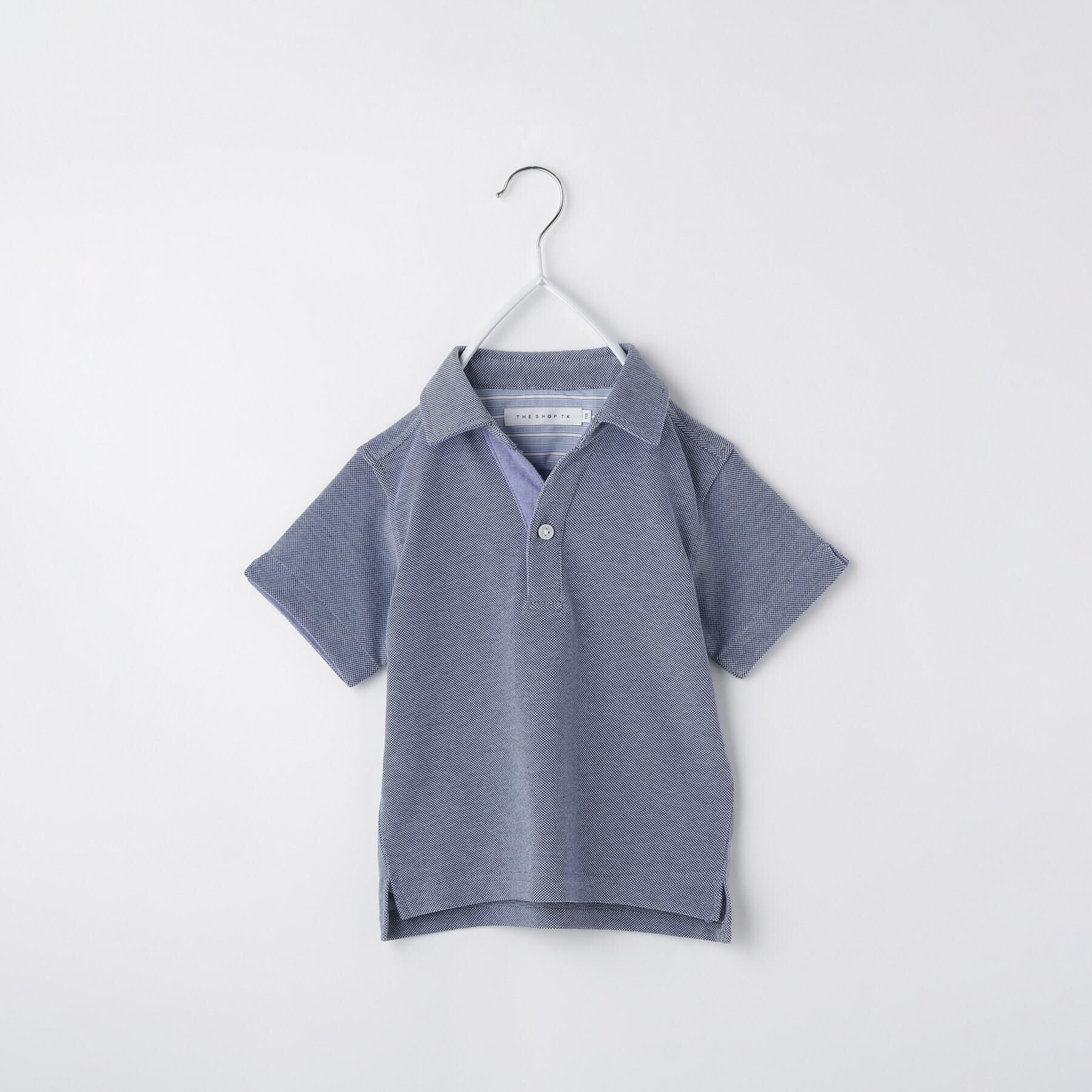 THE SHOP TK「【110-150】カノコポロシャツ/洗濯機OK・パパとおそろい」|Tシャツ・カットソー|ブルー(093)