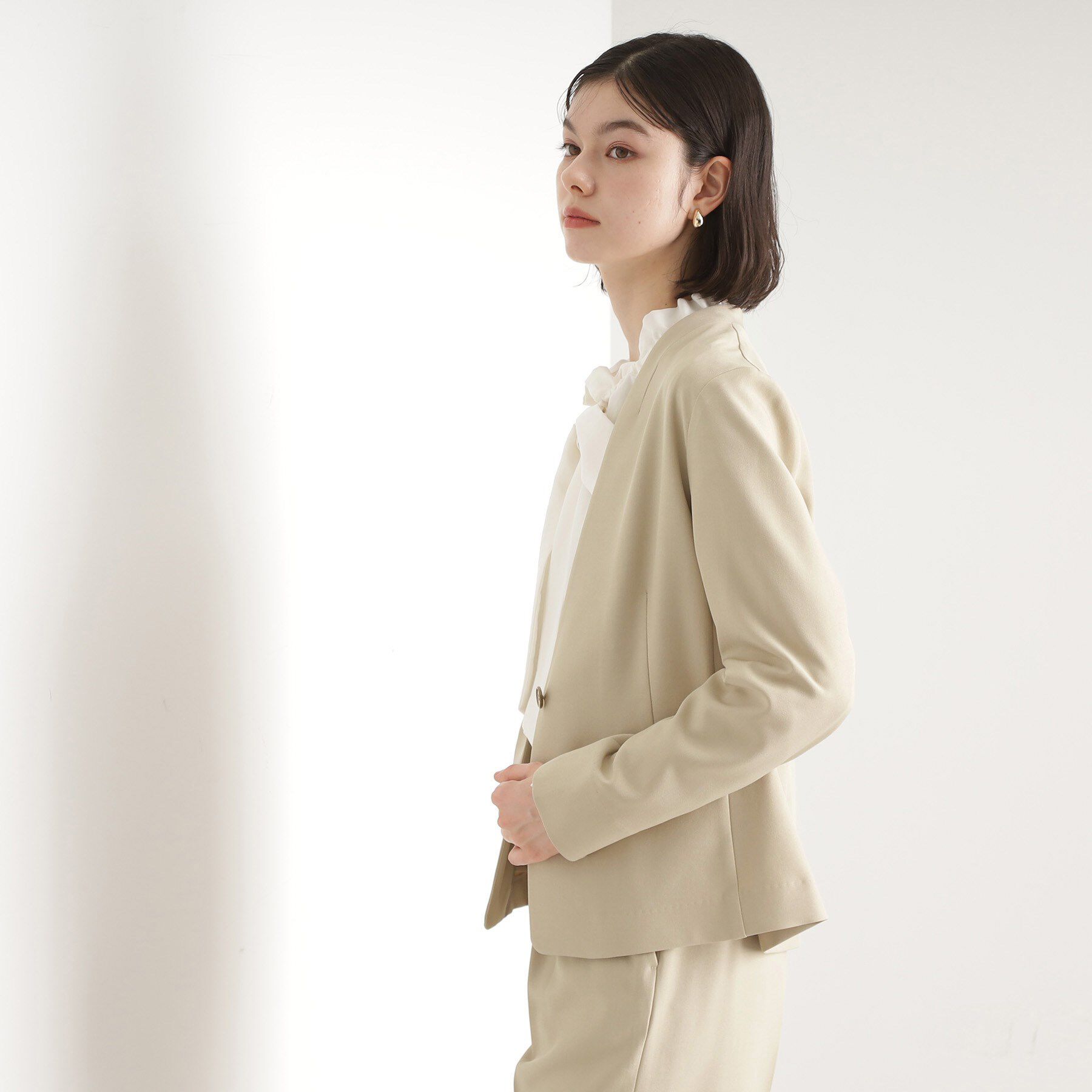 THE SHOP TK「【セットアップ可】ノーカラージャケット」|ノーカラージャケット|