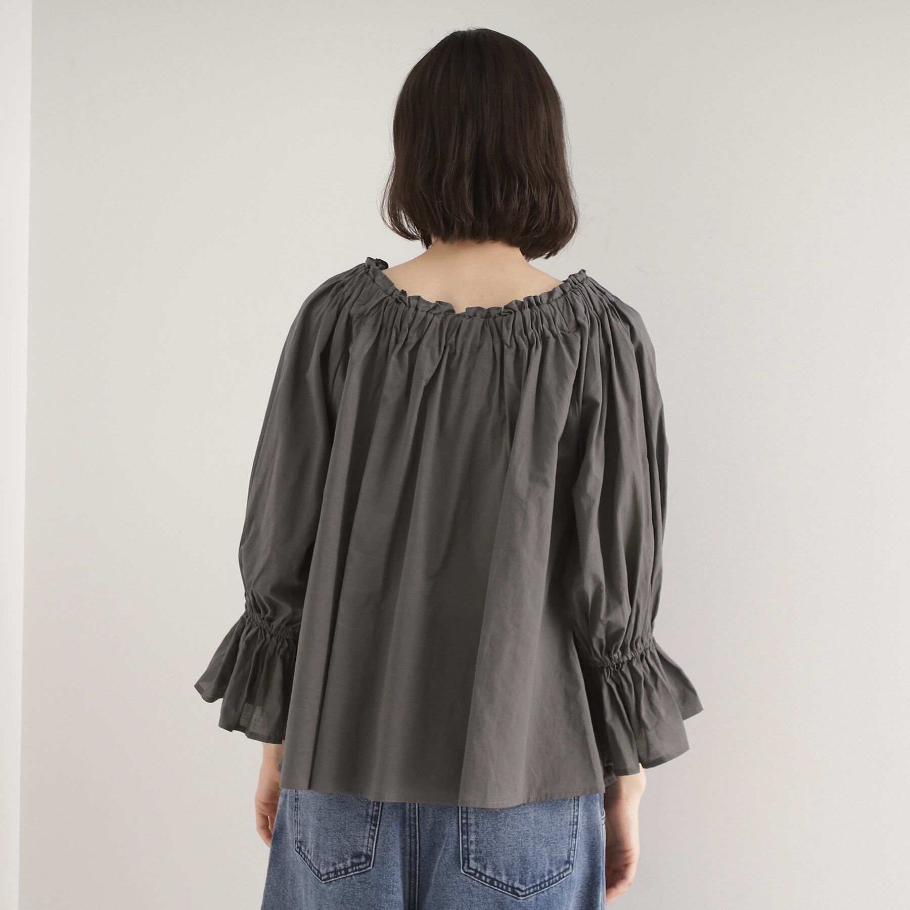 THE SHOP TK「【前後2WAY】ギャザーブラウス/洗濯機OK」|シャツ・ブラウス|