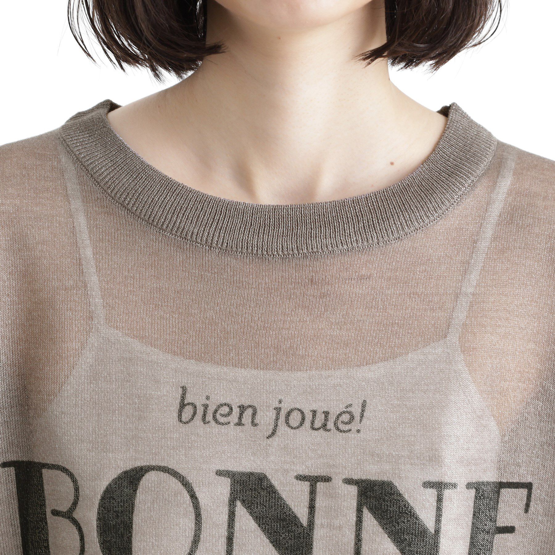 THE SHOP TK「光沢シアーロゴプルオーバー【洗える】」|Tシャツ・カットソー|