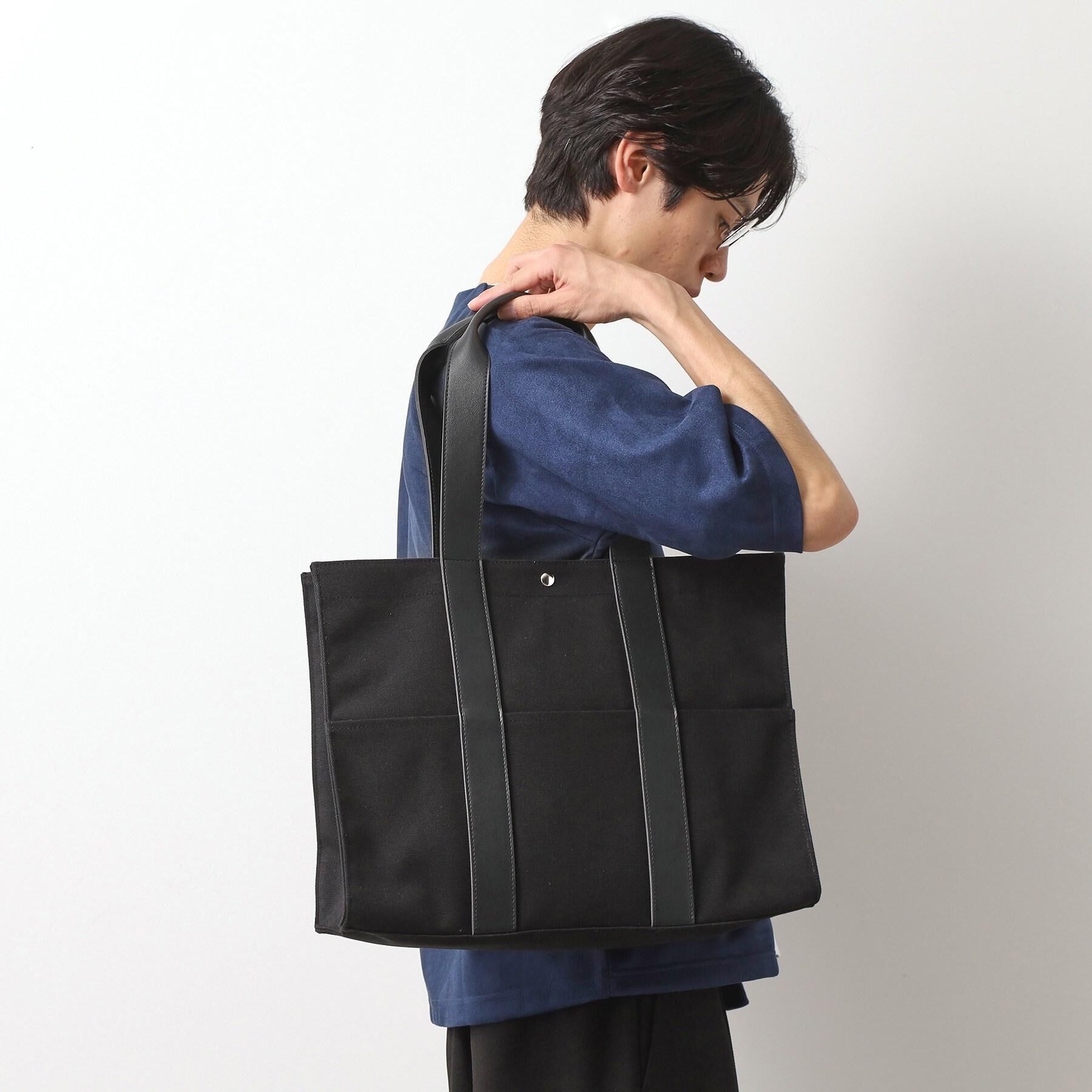 THE SHOP TK「【MonoMax7月号掲載】BOUOキャンバススクエアトート」|トートバッグ|ブラック(019)