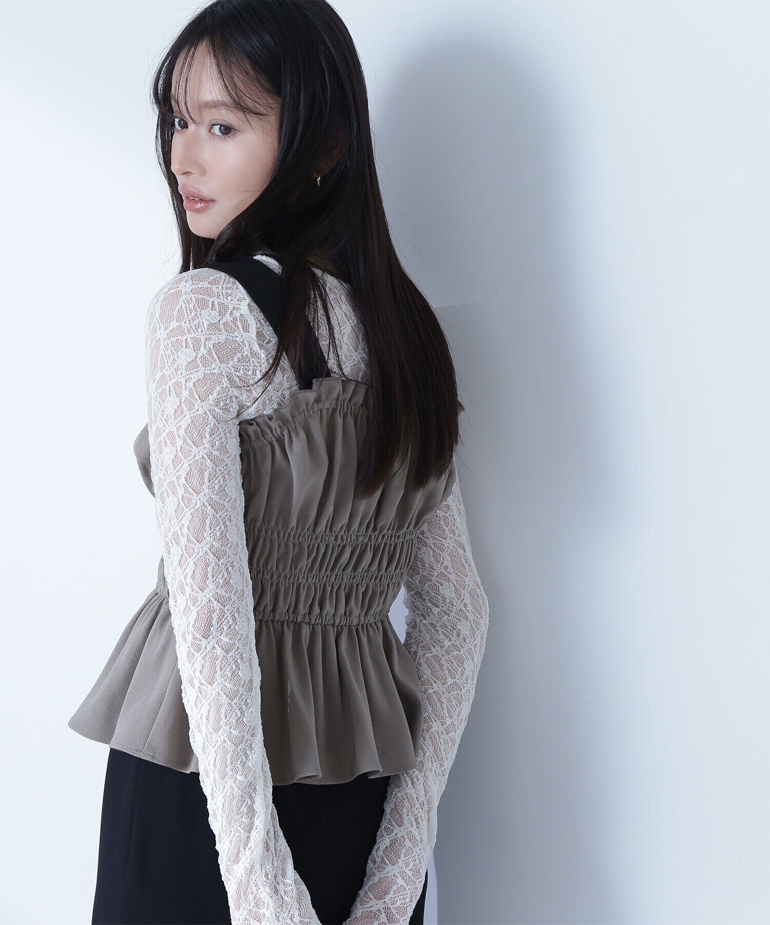  「シャーリングビスチェ」|シャツ・ブラウス|