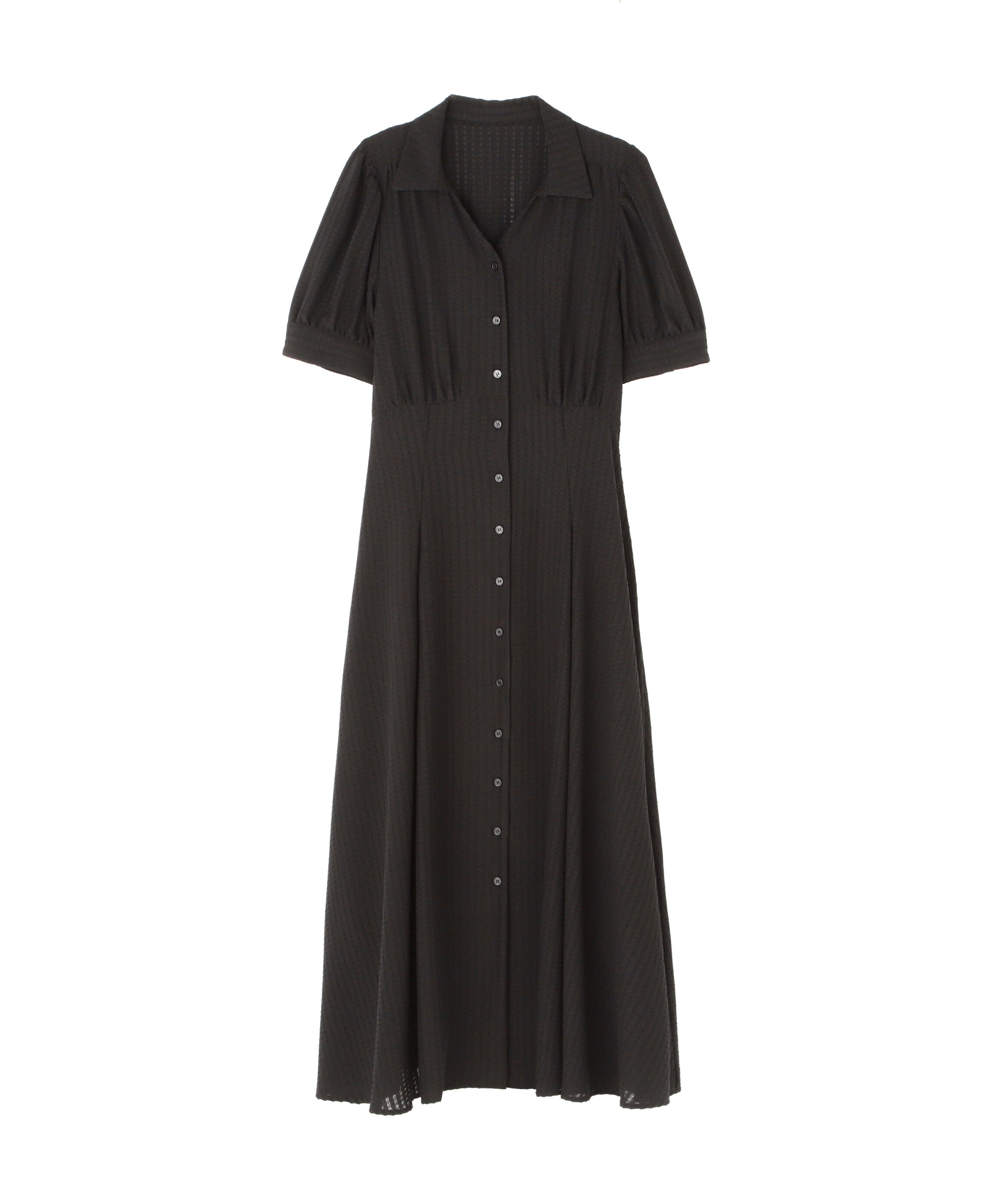  「シャツカラーサッカーワンピース」|ワンピース|