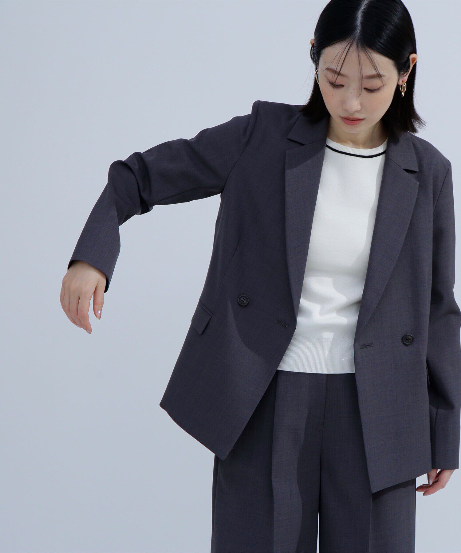  「リネンライク SETUP ダブルブレストジャケット」|その他|