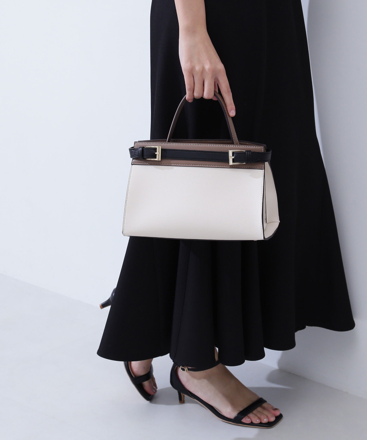  「ベルテッド2wayハンドバッグ」|ハンドバッグ|トライカラー 2