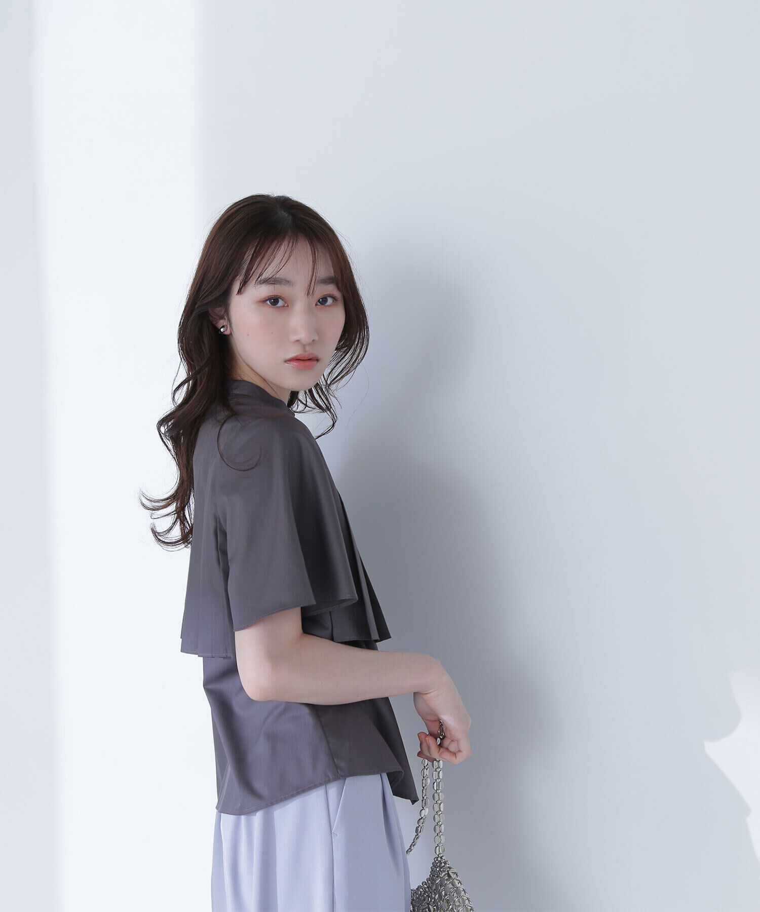  「ヨークプリーツブラウス」|シャツ・ブラウス|