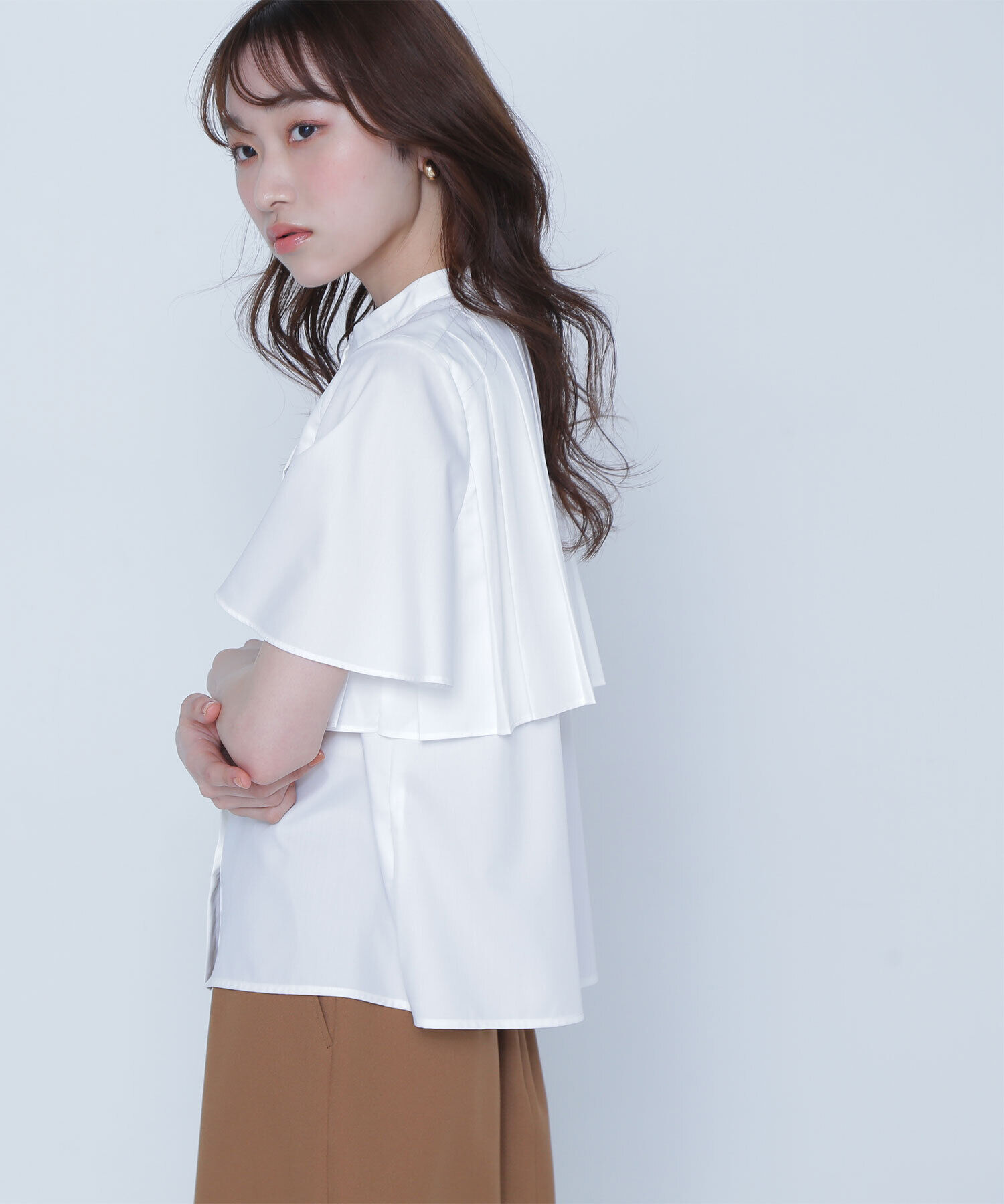  「ヨークプリーツブラウス」|シャツ・ブラウス|