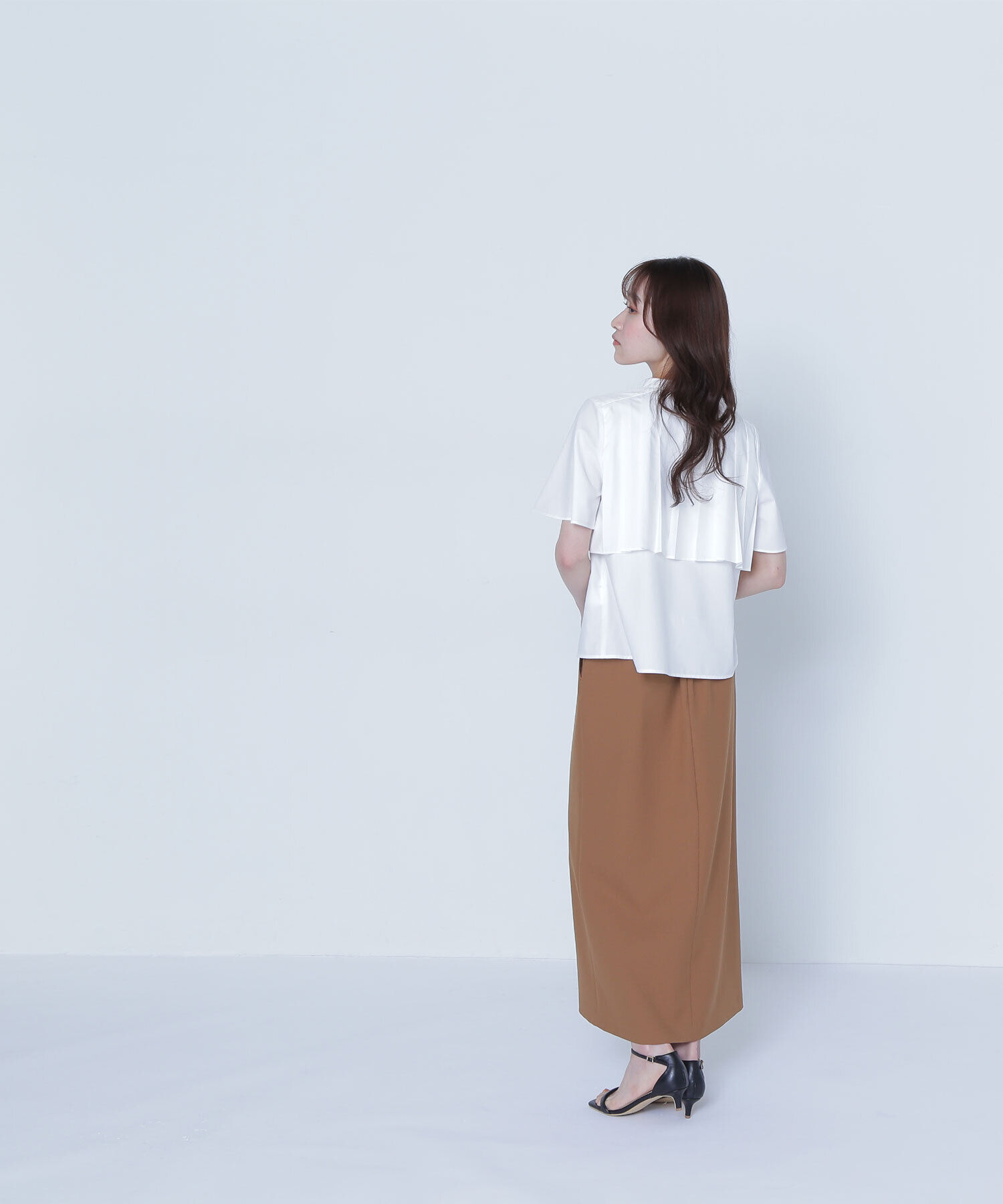  「ヨークプリーツブラウス」|シャツ・ブラウス|