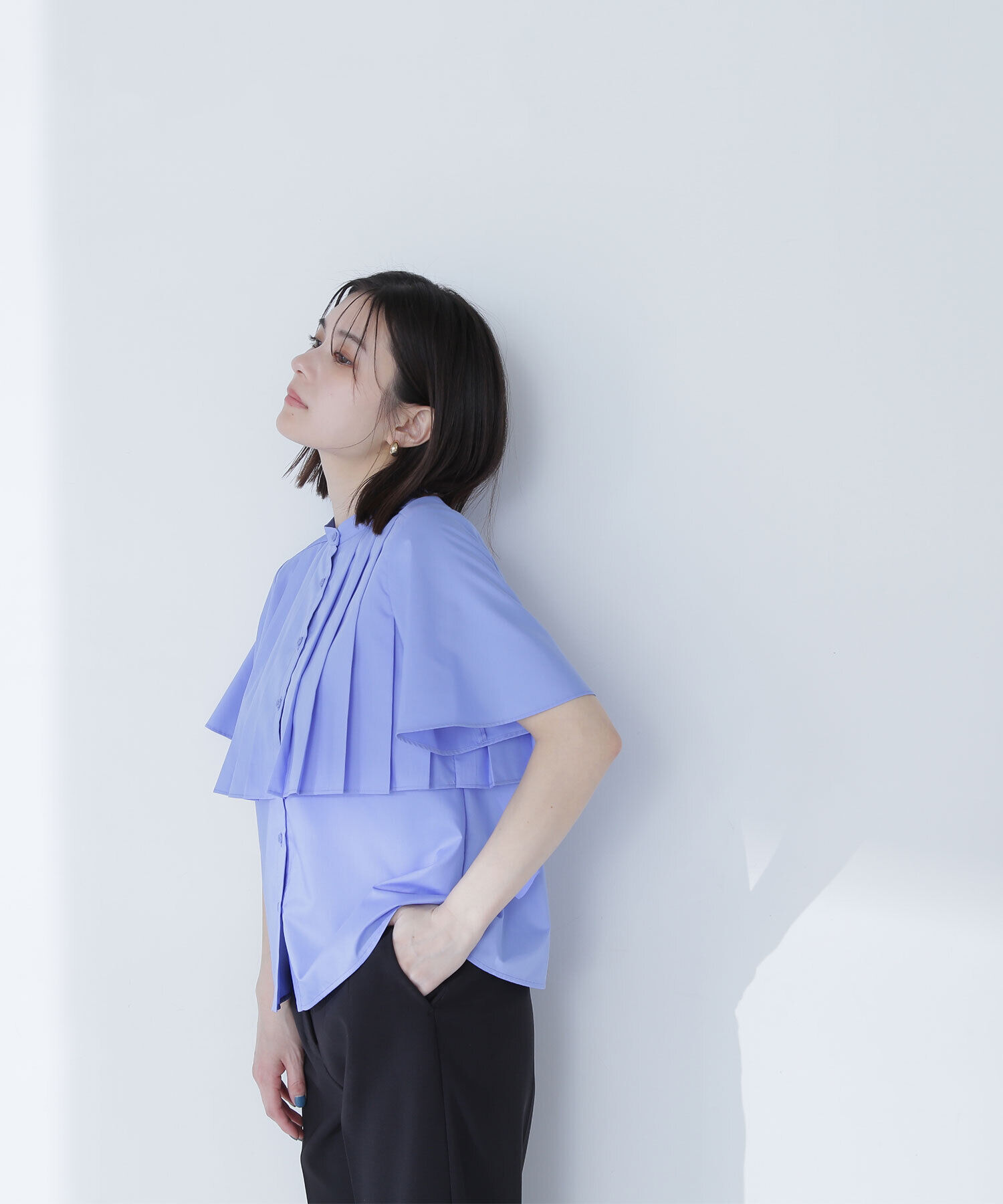  「ヨークプリーツブラウス」|シャツ・ブラウス|