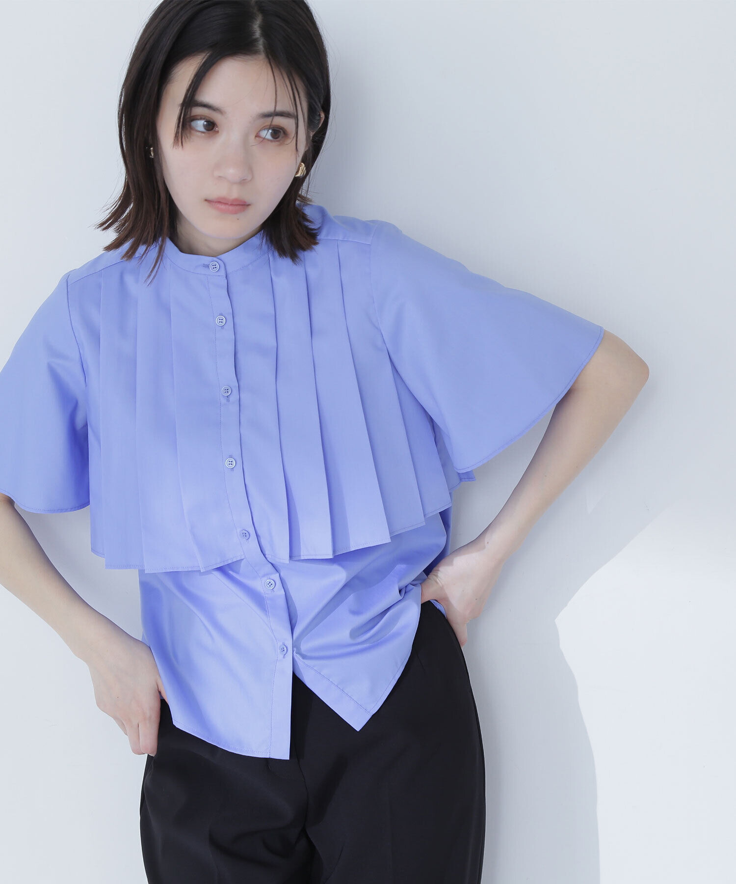  「ヨークプリーツブラウス」|シャツ・ブラウス|