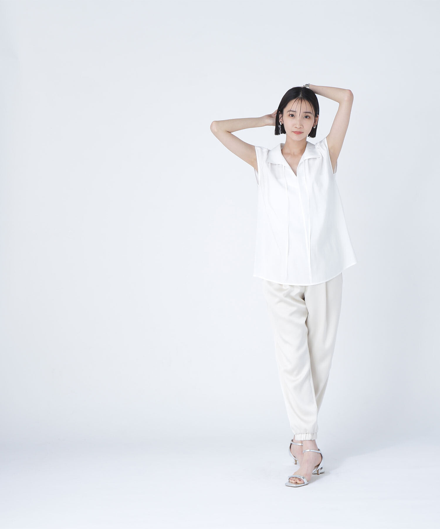  「ナローリボンスキッパーブラウス」|シャツ・ブラウス|