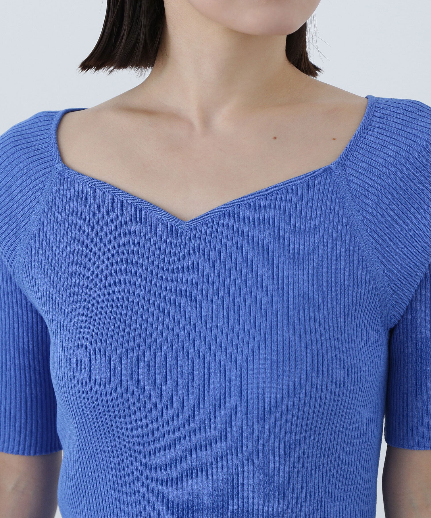  「ラグランハートネックニット」|ニット・セーター|