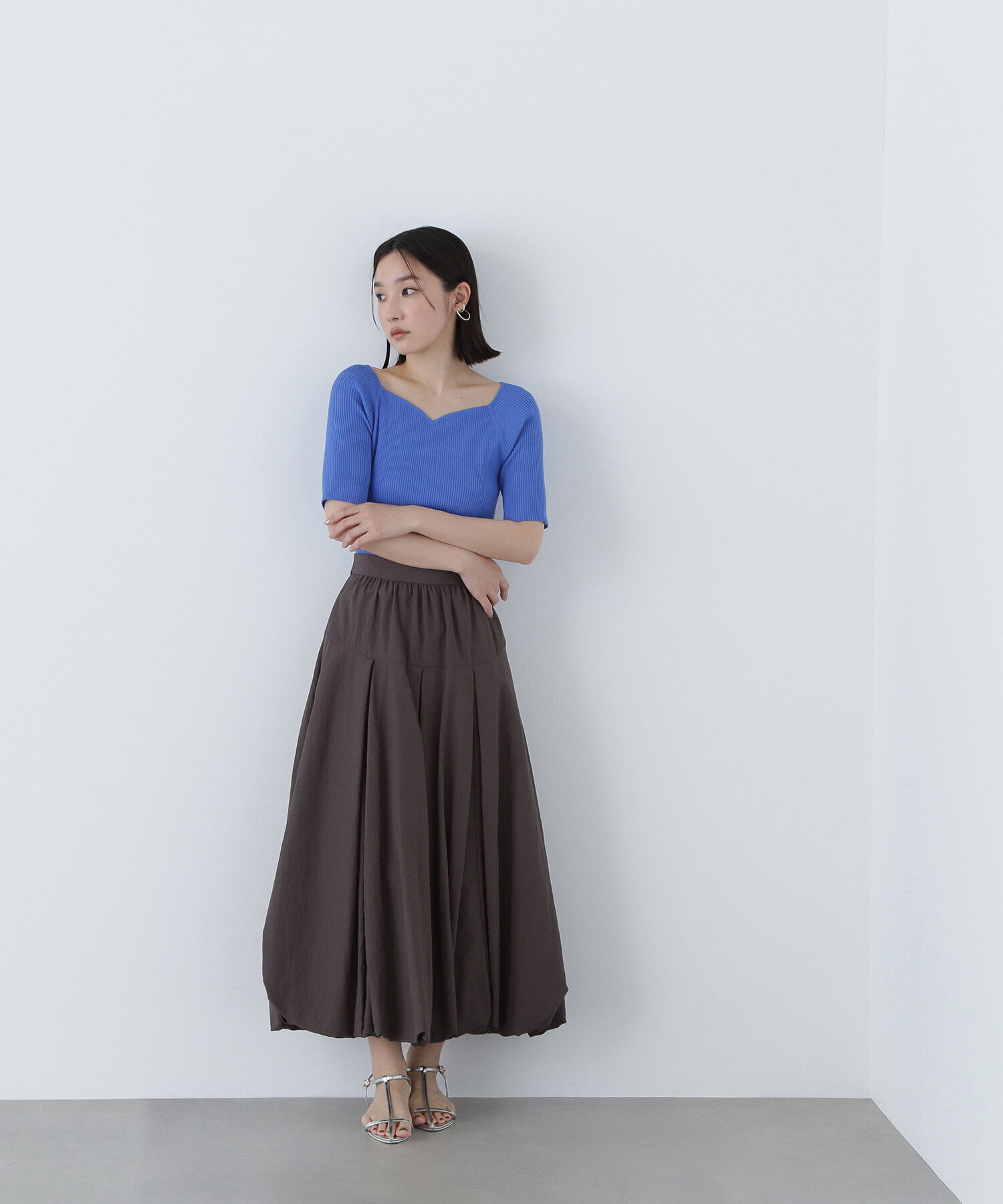  「ラグランハートネックニット」|ニット・セーター|