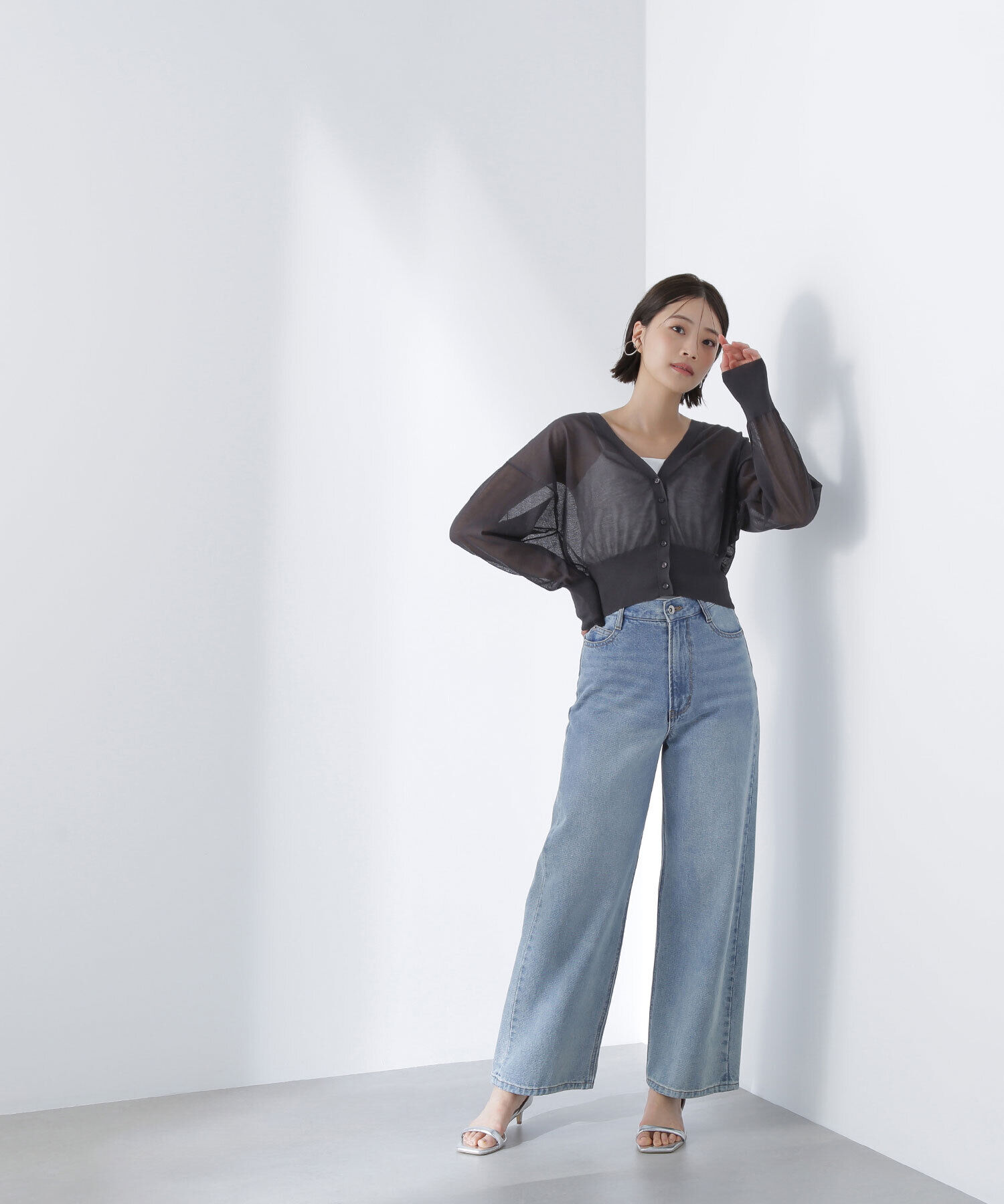  「ベーシックシアーカーディガン」|ニット・セーター|