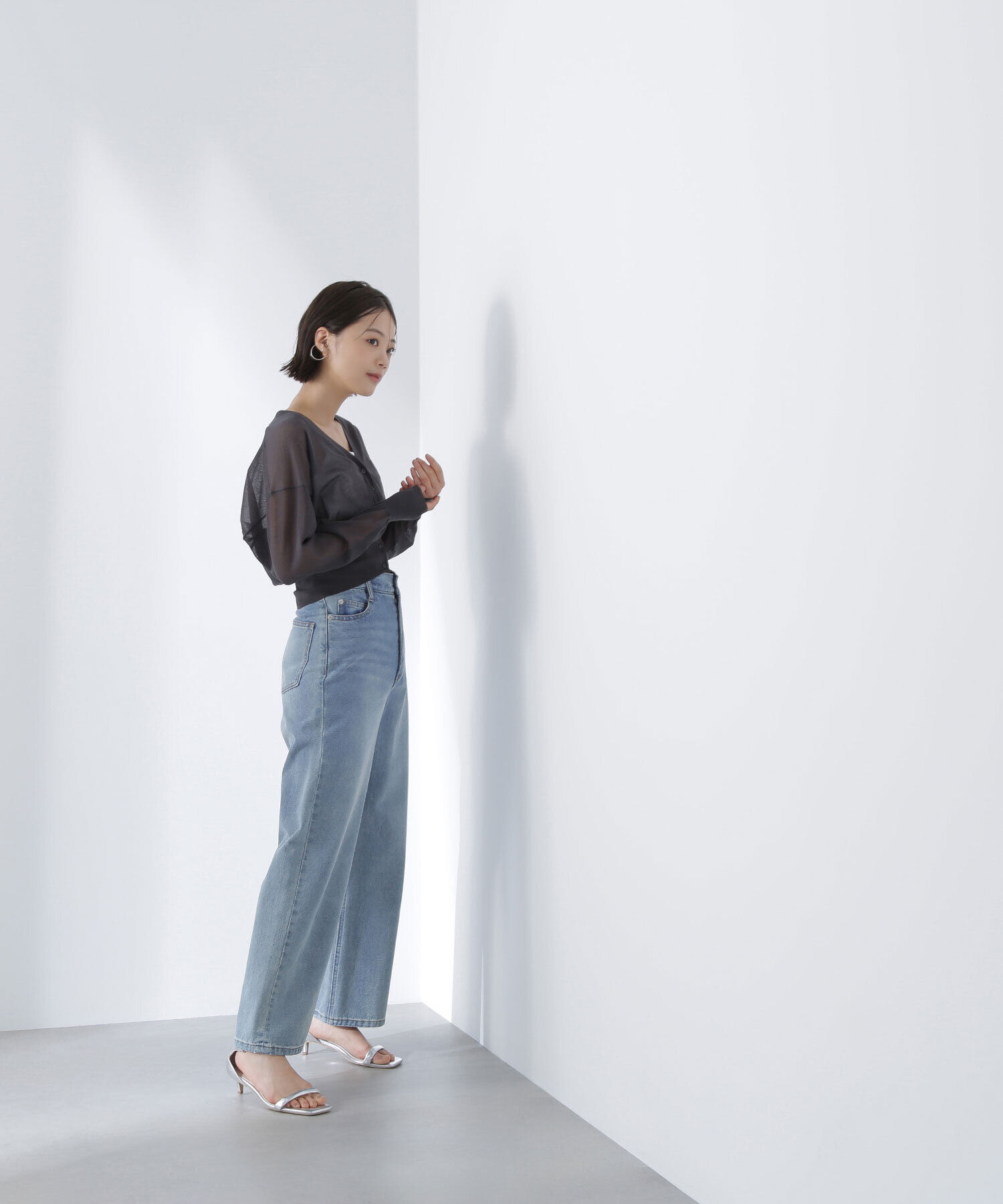  「ベーシックシアーカーディガン」|ニット・セーター|