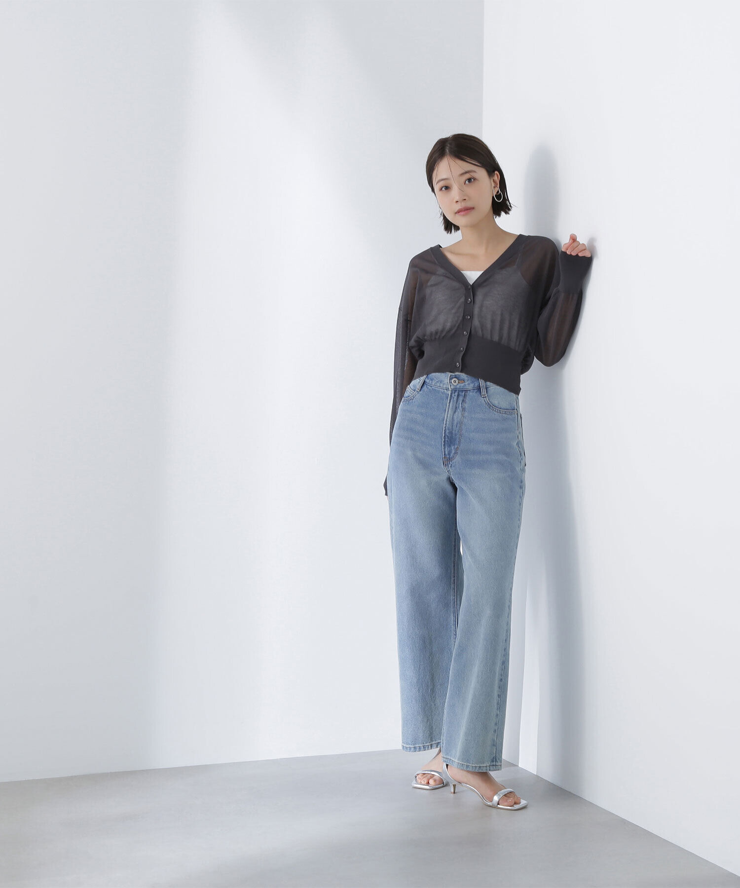  「ベーシックシアーカーディガン」|ニット・セーター|