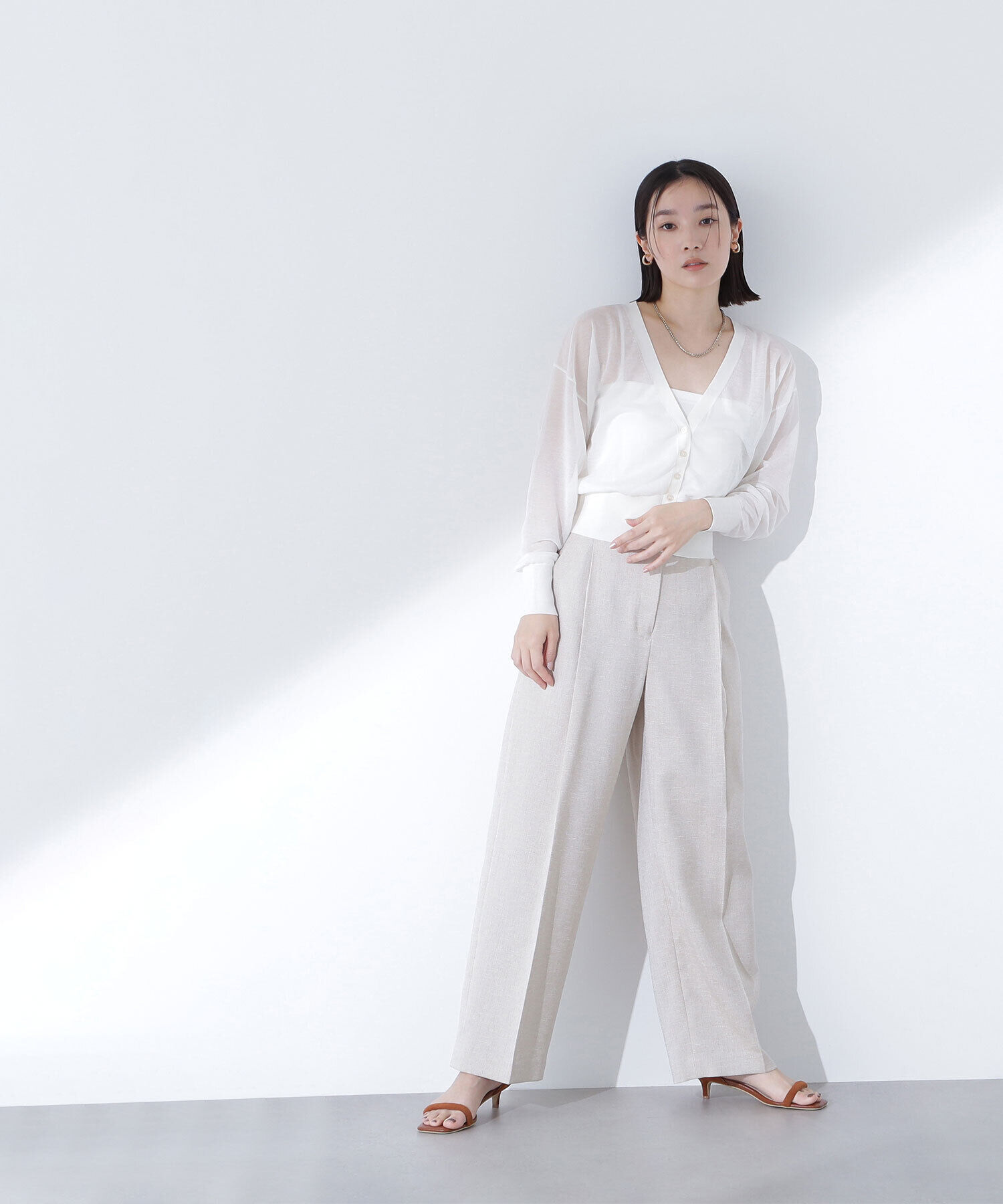  「ベーシックシアーカーディガン」|ニット・セーター|