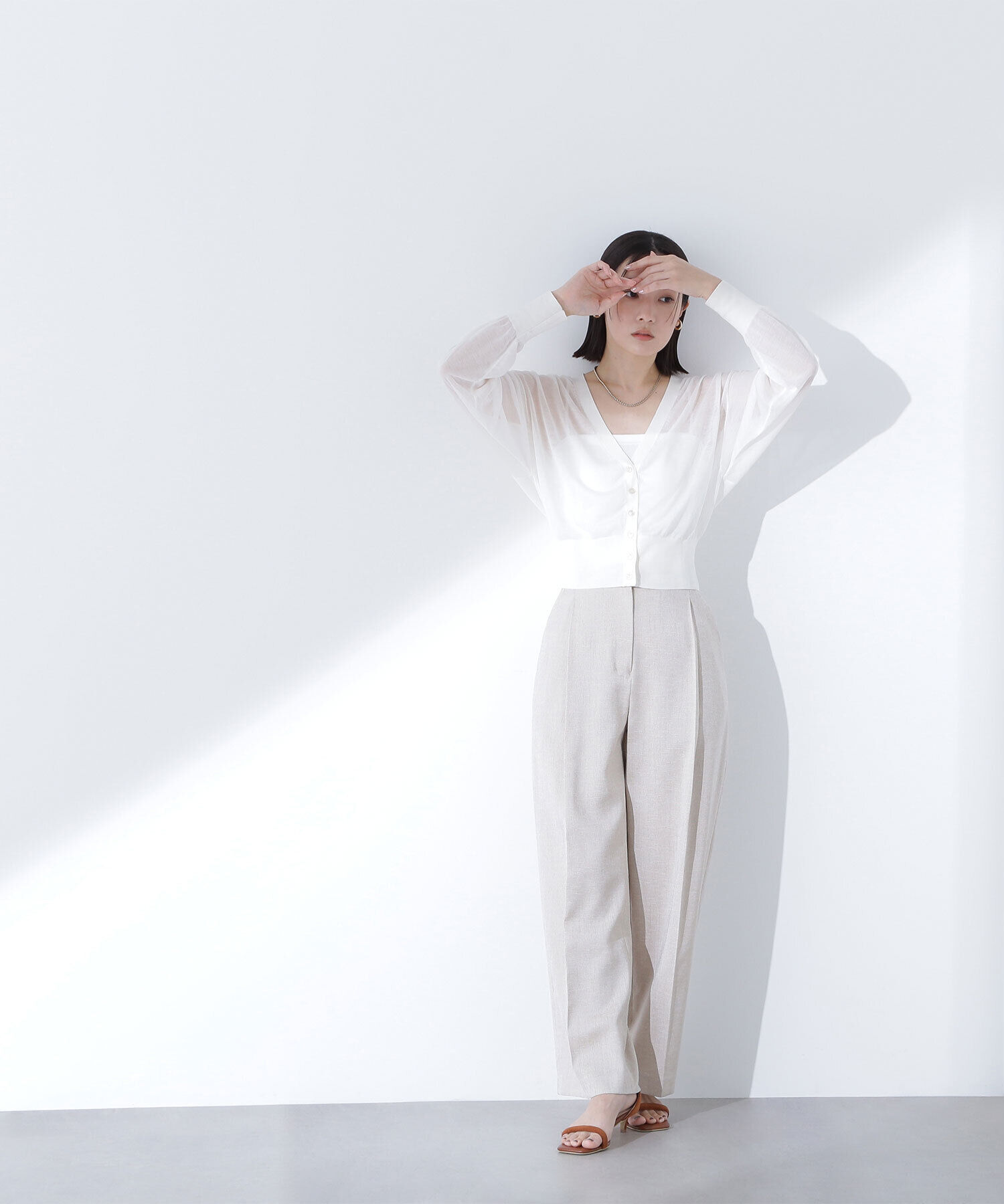  「ベーシックシアーカーディガン」|ニット・セーター|