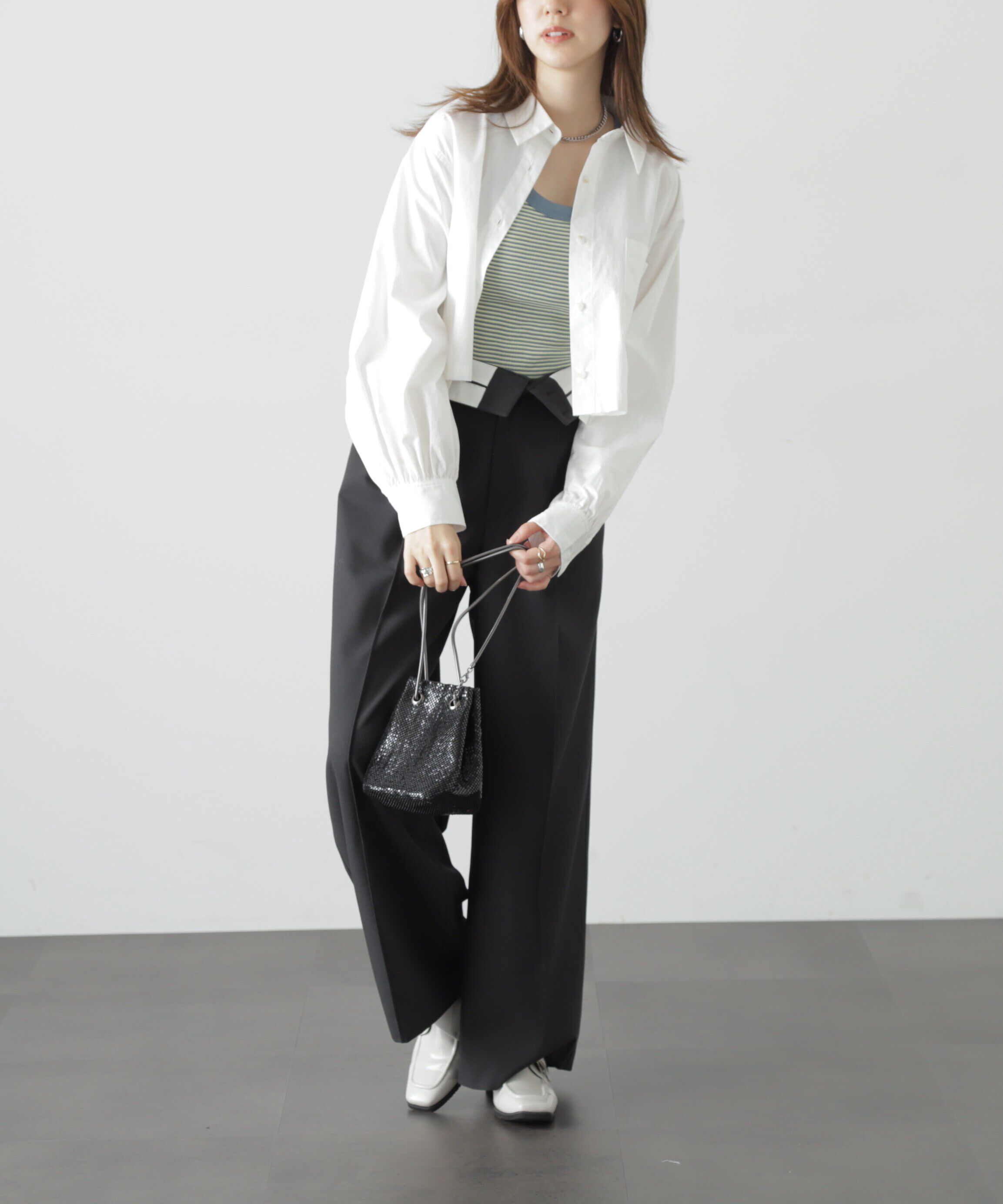  「バックシャンボリュームスリーブショート丈シャツ」|シャツ・ブラウス|