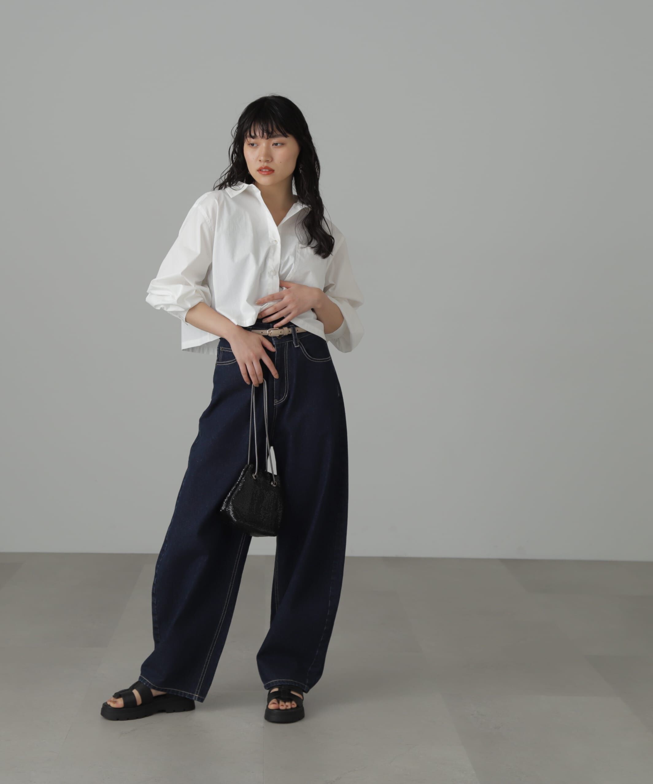  「バックシャンボリュームスリーブショート丈シャツ」|シャツ・ブラウス|