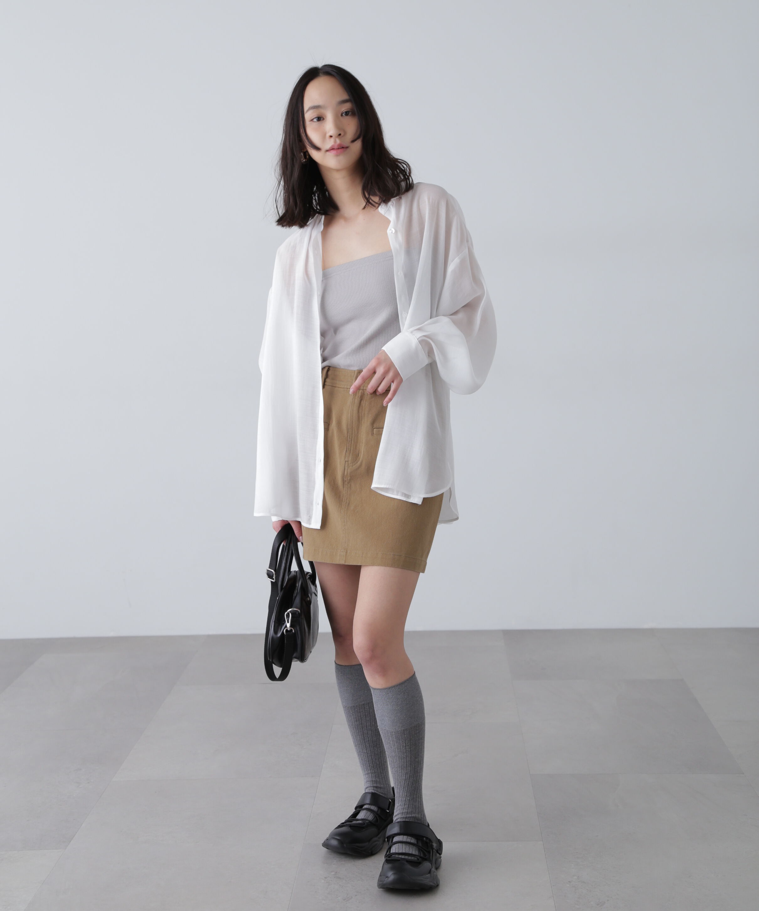  「シアーバックスリットオーバーシャツ」|シャツ・ブラウス|