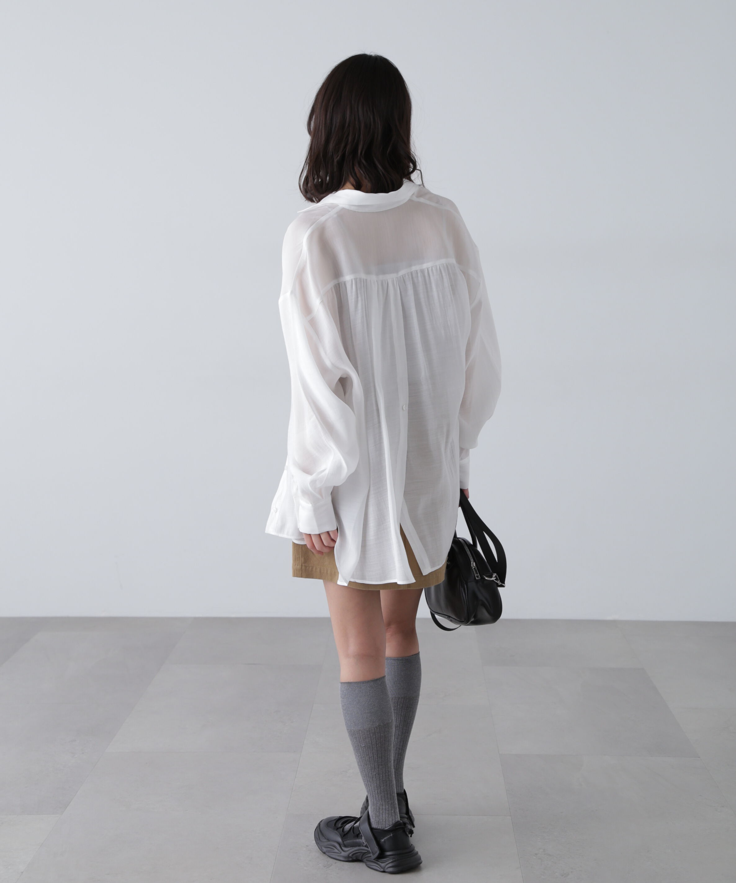  「シアーバックスリットオーバーシャツ」|シャツ・ブラウス|