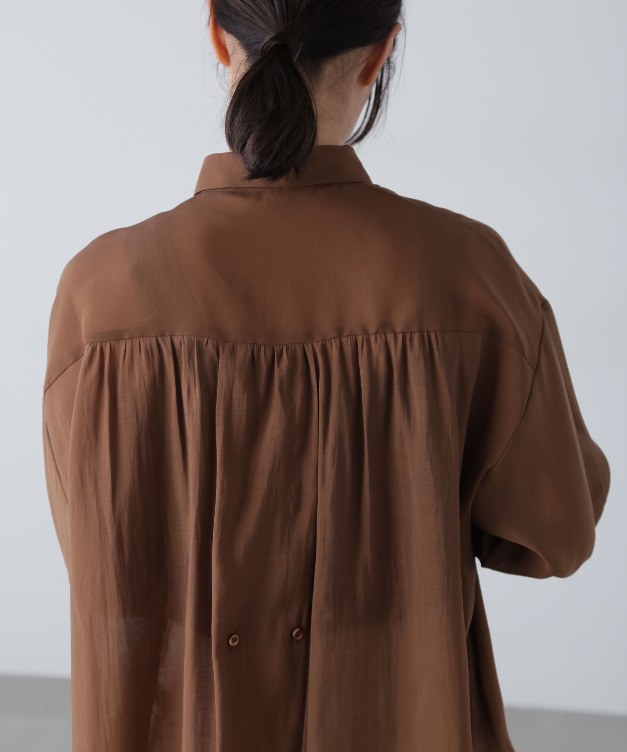  「シアーバックスリットオーバーシャツ」|シャツ・ブラウス|