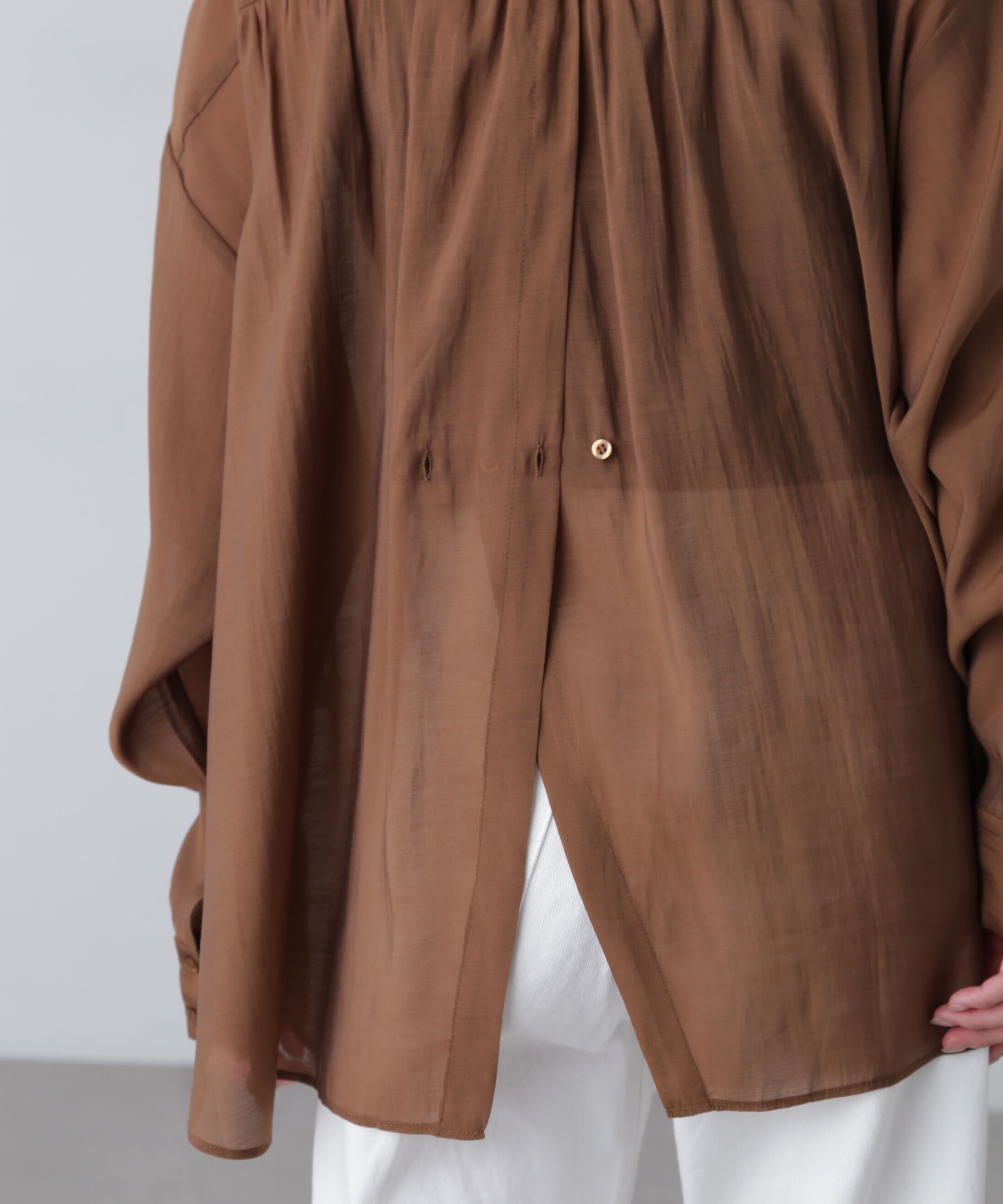  「シアーバックスリットオーバーシャツ」|シャツ・ブラウス|