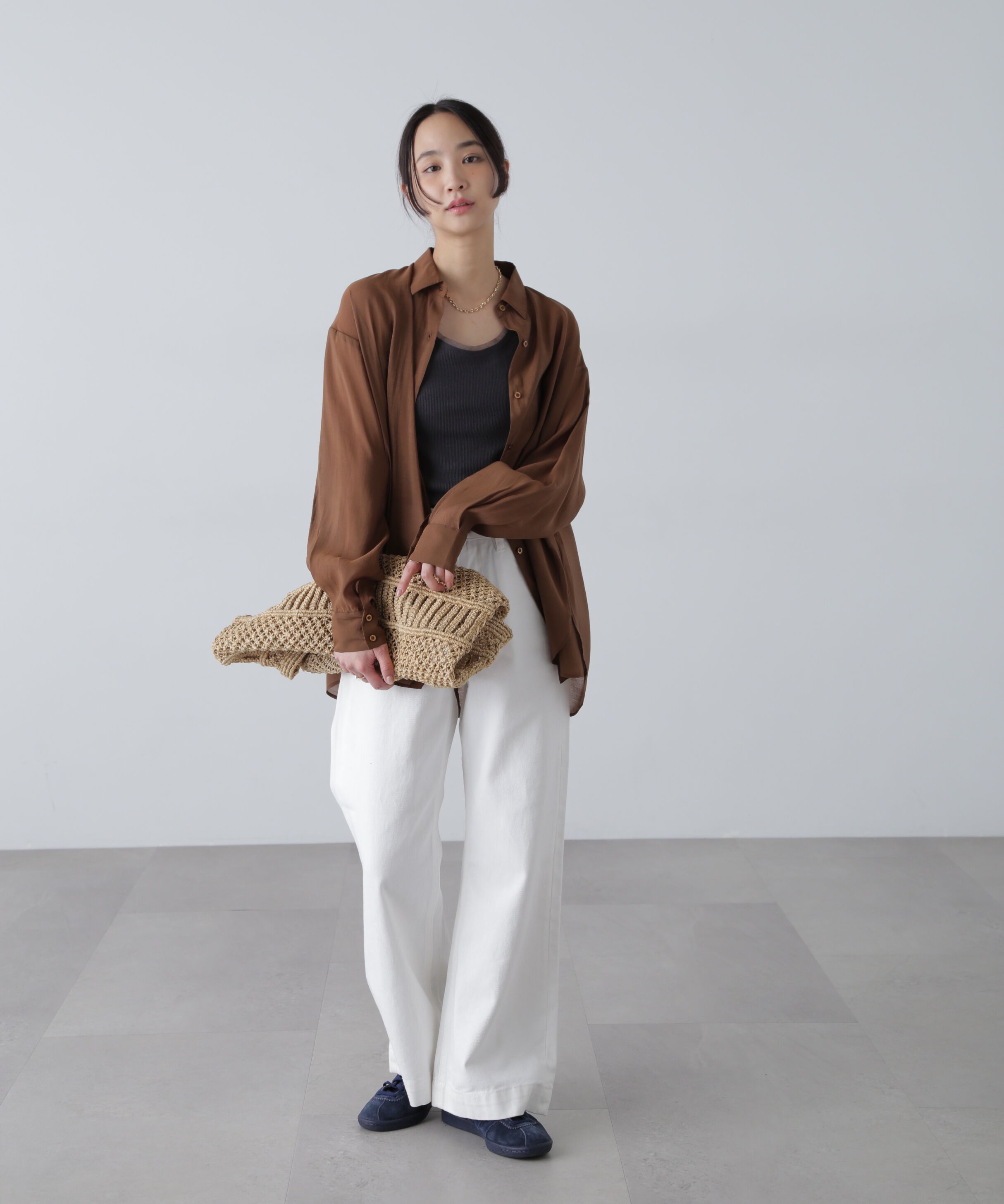  「シアーバックスリットオーバーシャツ」|シャツ・ブラウス|