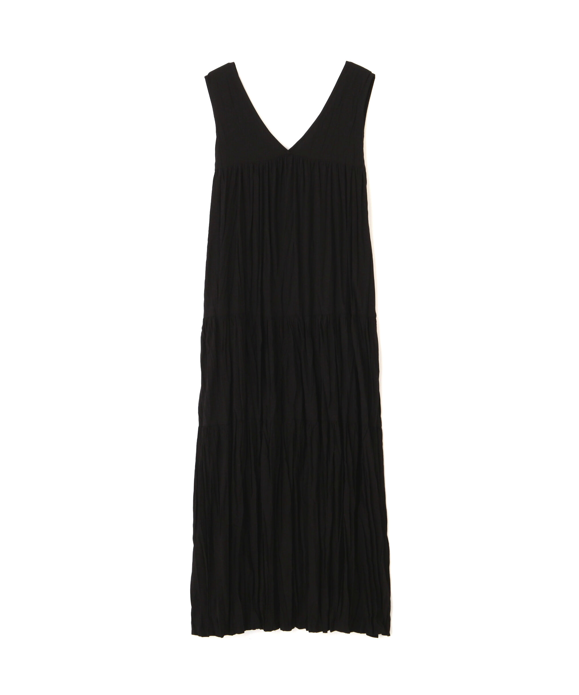  「ワッシャーティアードノースリーブワンピース」|ワンピース|