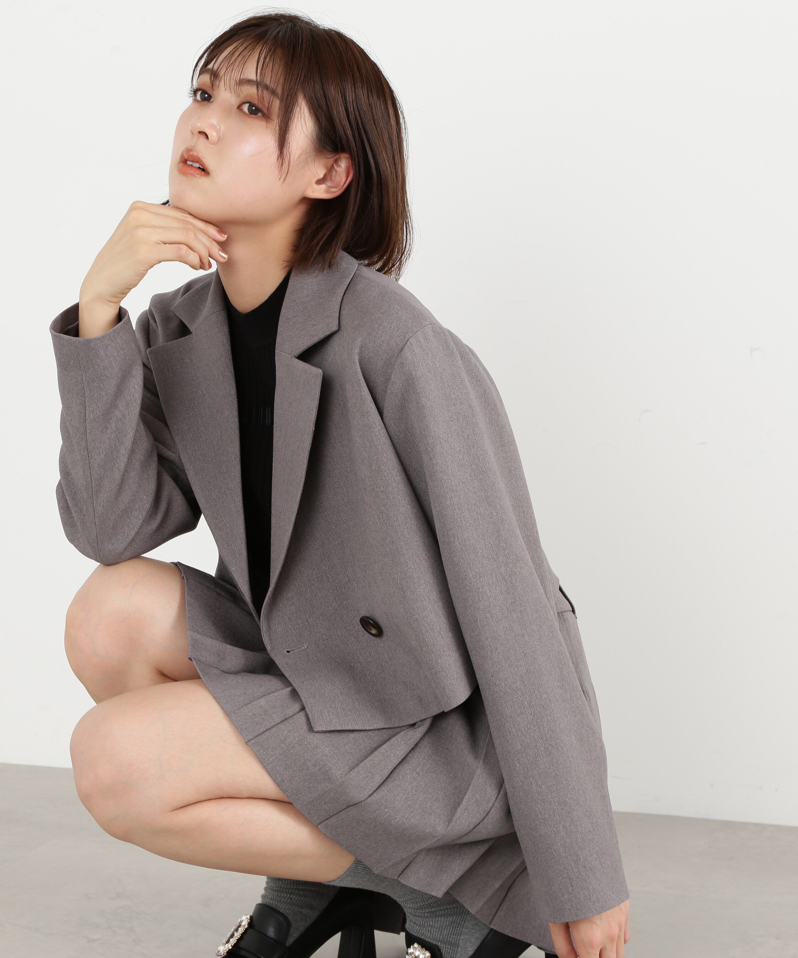  「ショート丈セットアップ　ジャケット」|その他|