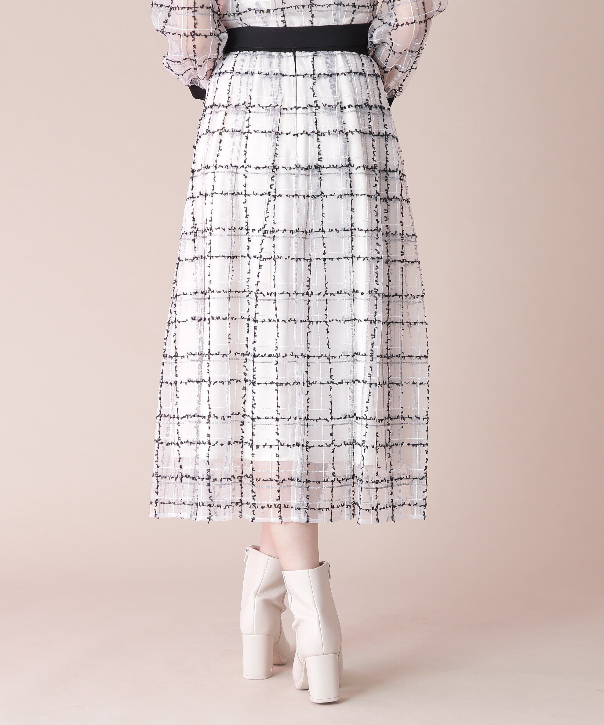  「シアーチェックタックスカート」|スカート|