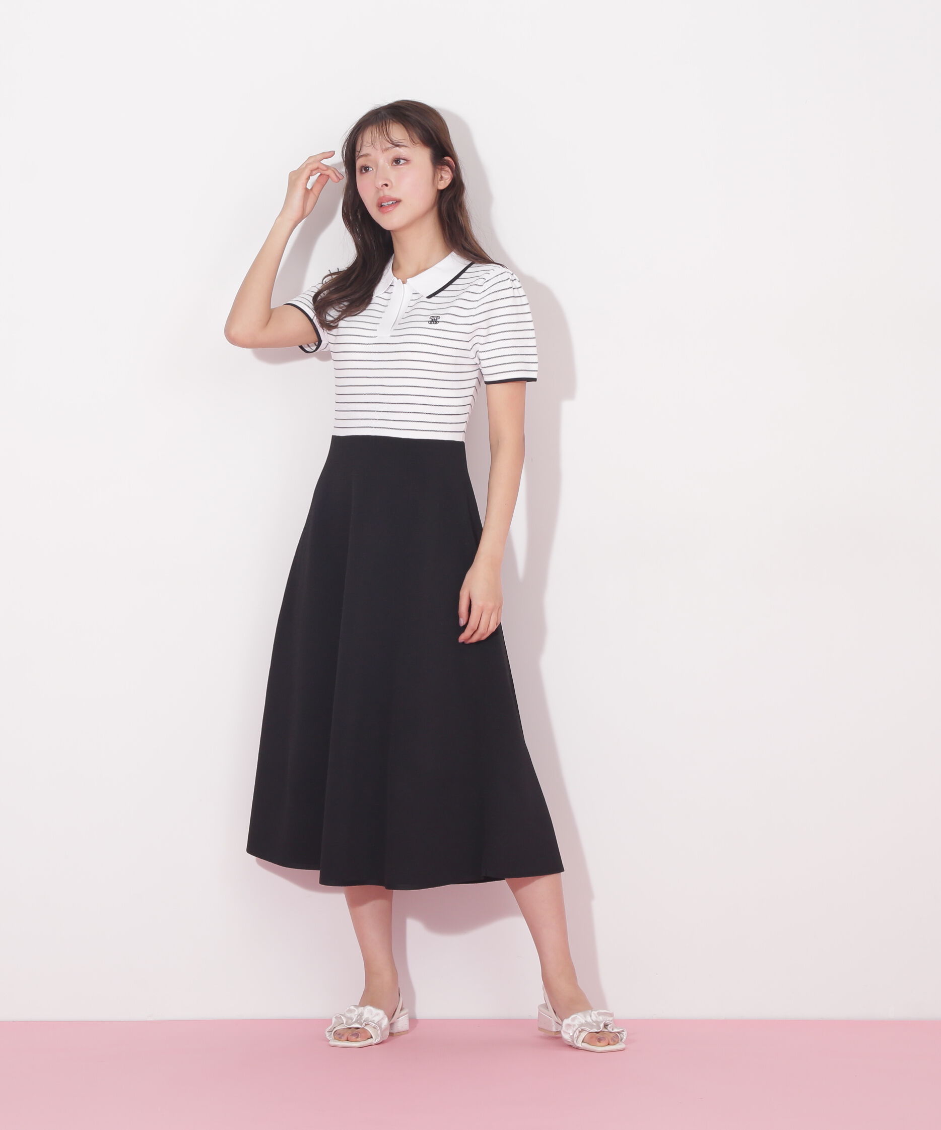  「半袖ポロシャツワンピース」|ワンピース|