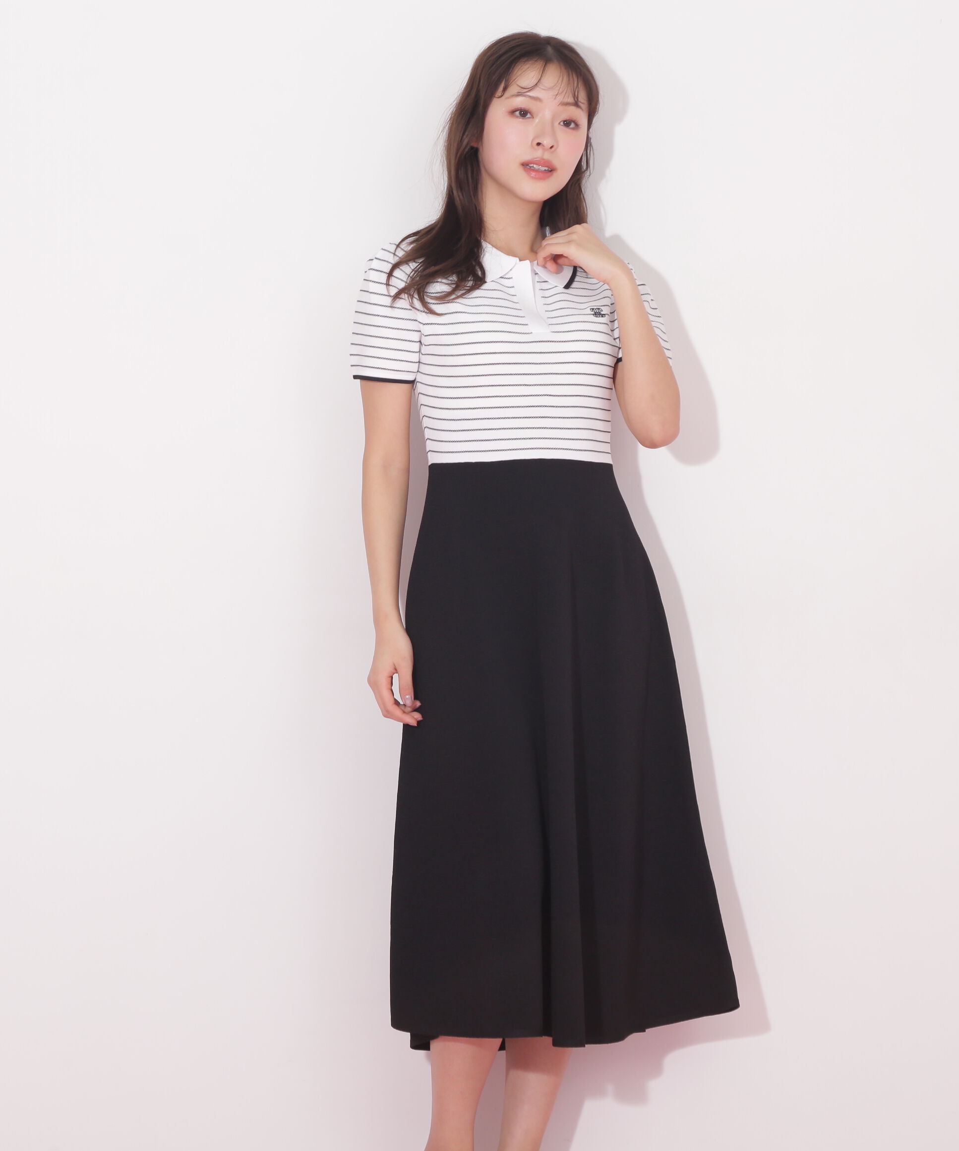  「半袖ポロシャツワンピース」|ワンピース|