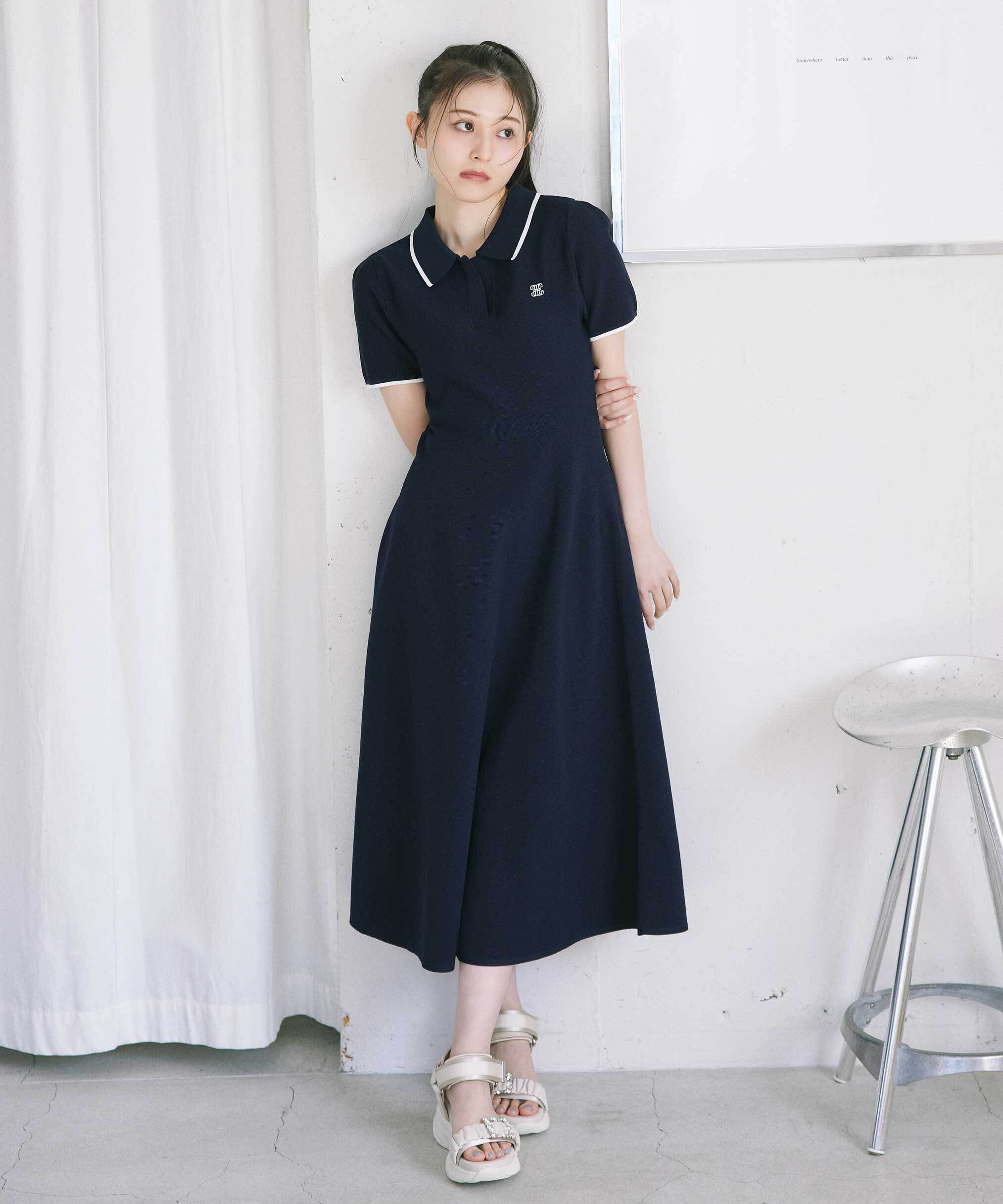  「半袖ポロシャツワンピース」|ワンピース|