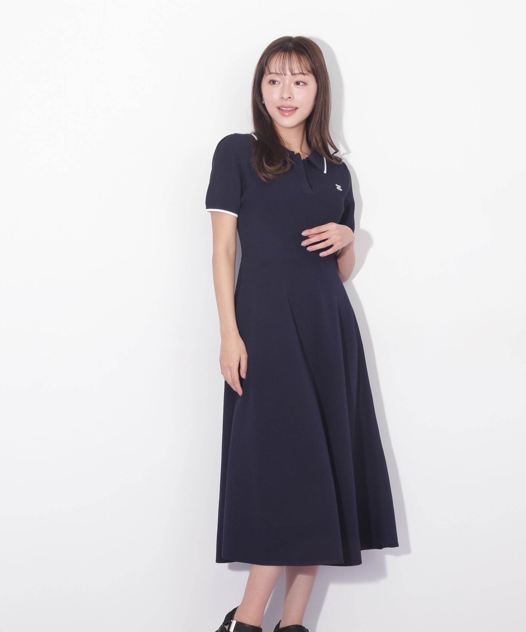  「半袖ポロシャツワンピース」|ワンピース|