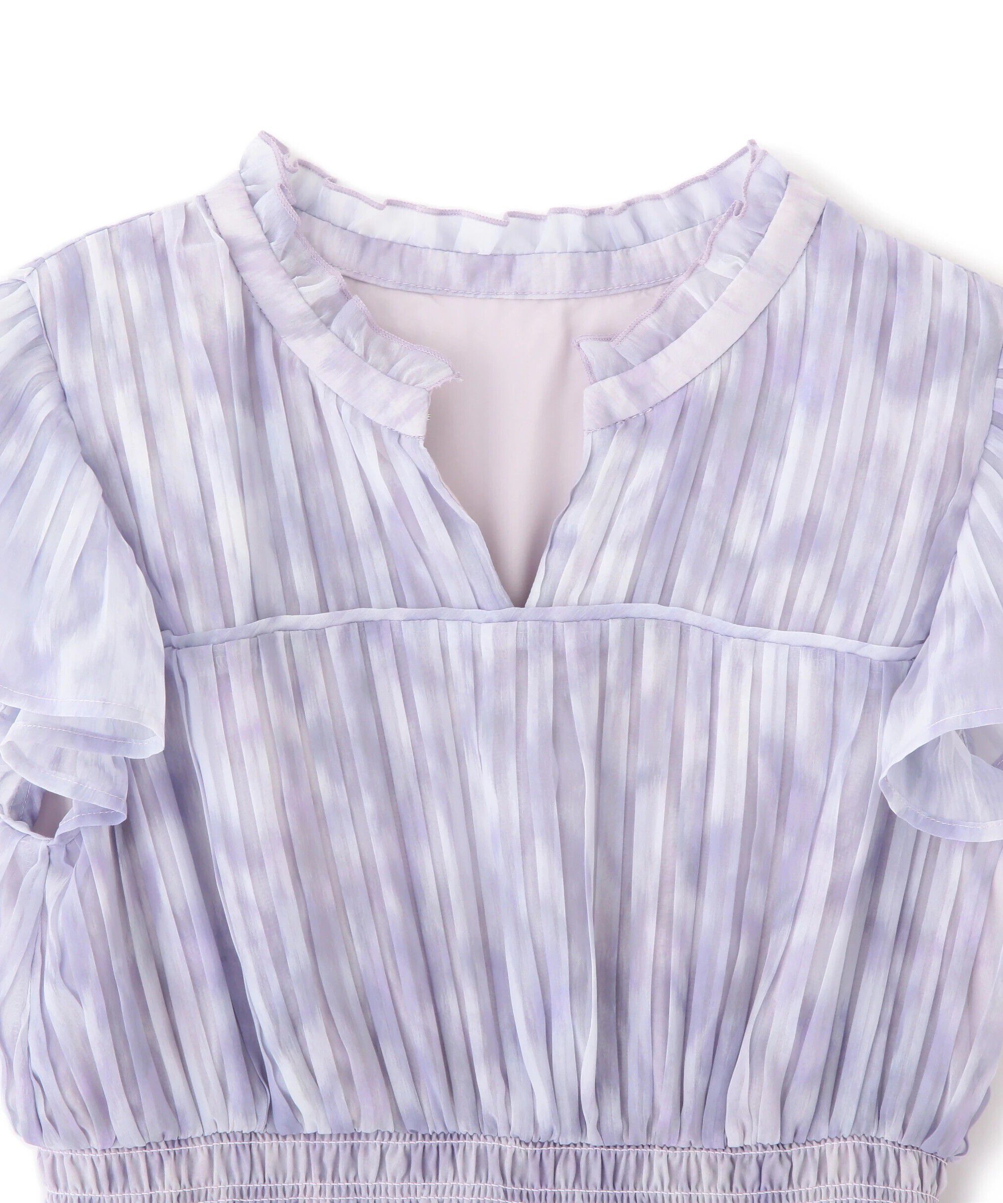  「スリットネックプリーツワンピース」|ワンピース|