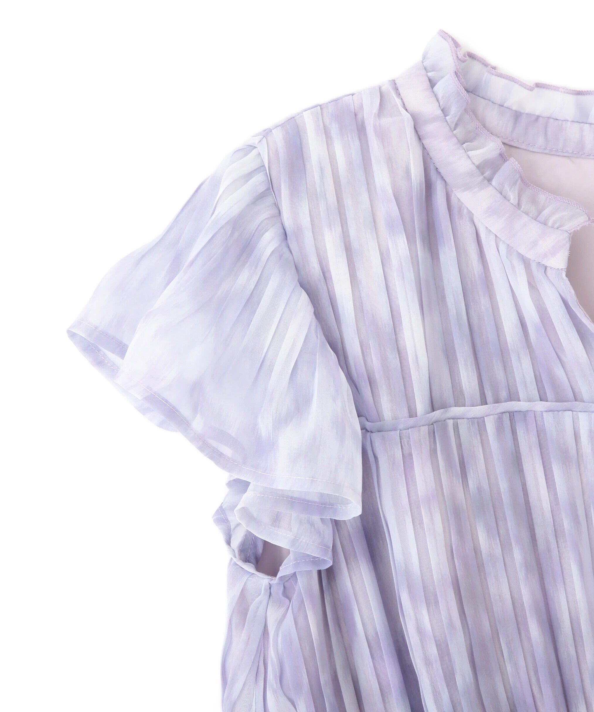  「スリットネックプリーツワンピース」|ワンピース|